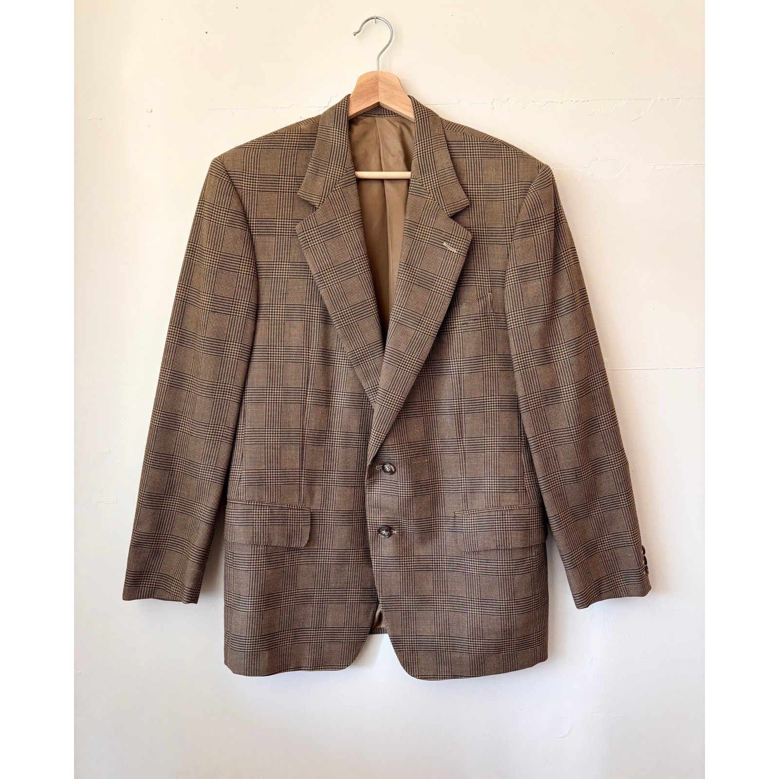 Ermenegildo Zegna Brown Plaid Silk/Wool Sport Coat Blazer Made in Italy– Medium