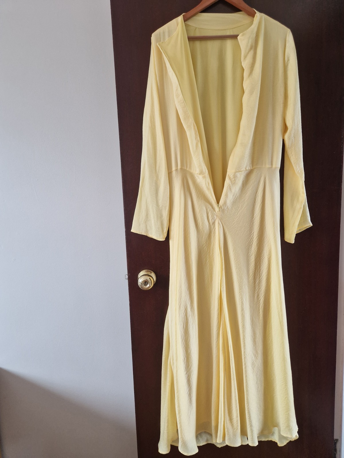 Asos Design Long Dress Size 18 Yellow Summer Wedding Occasion Party Graduation