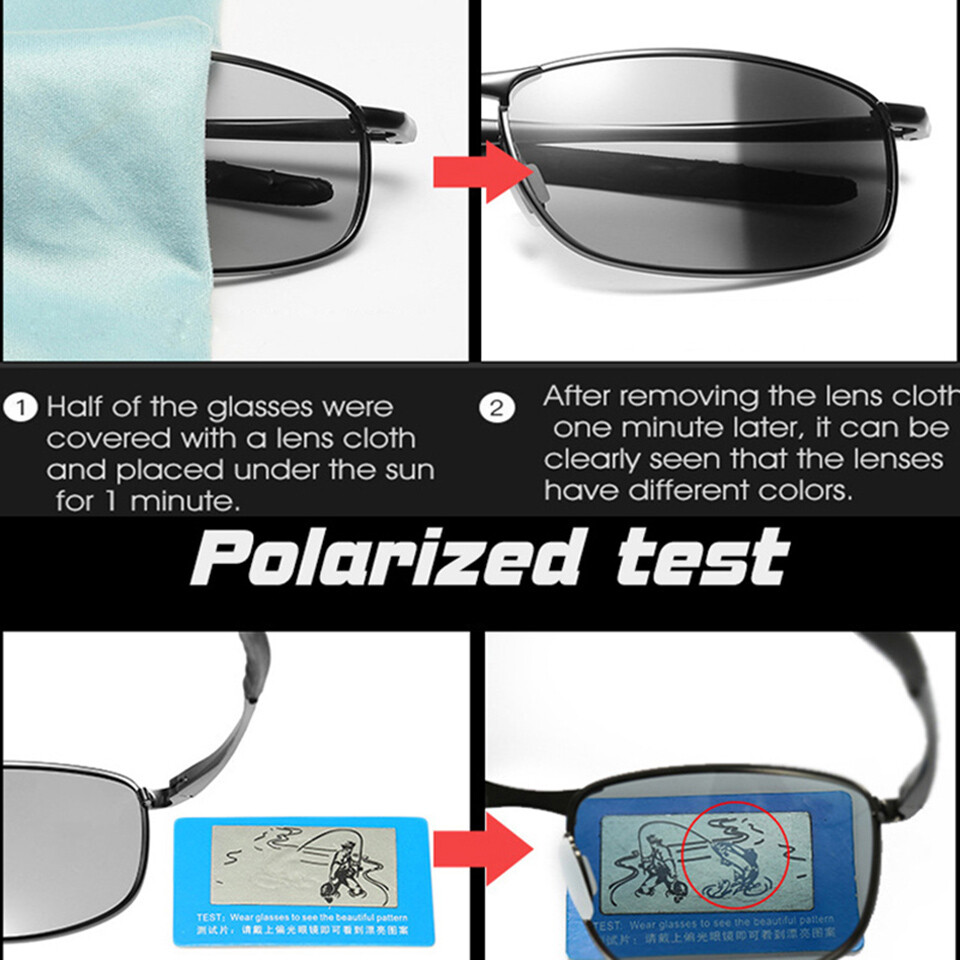 Mens Polarized sunglasses UV400 Pilot Sport Glasses Driving Eyewear With Case US