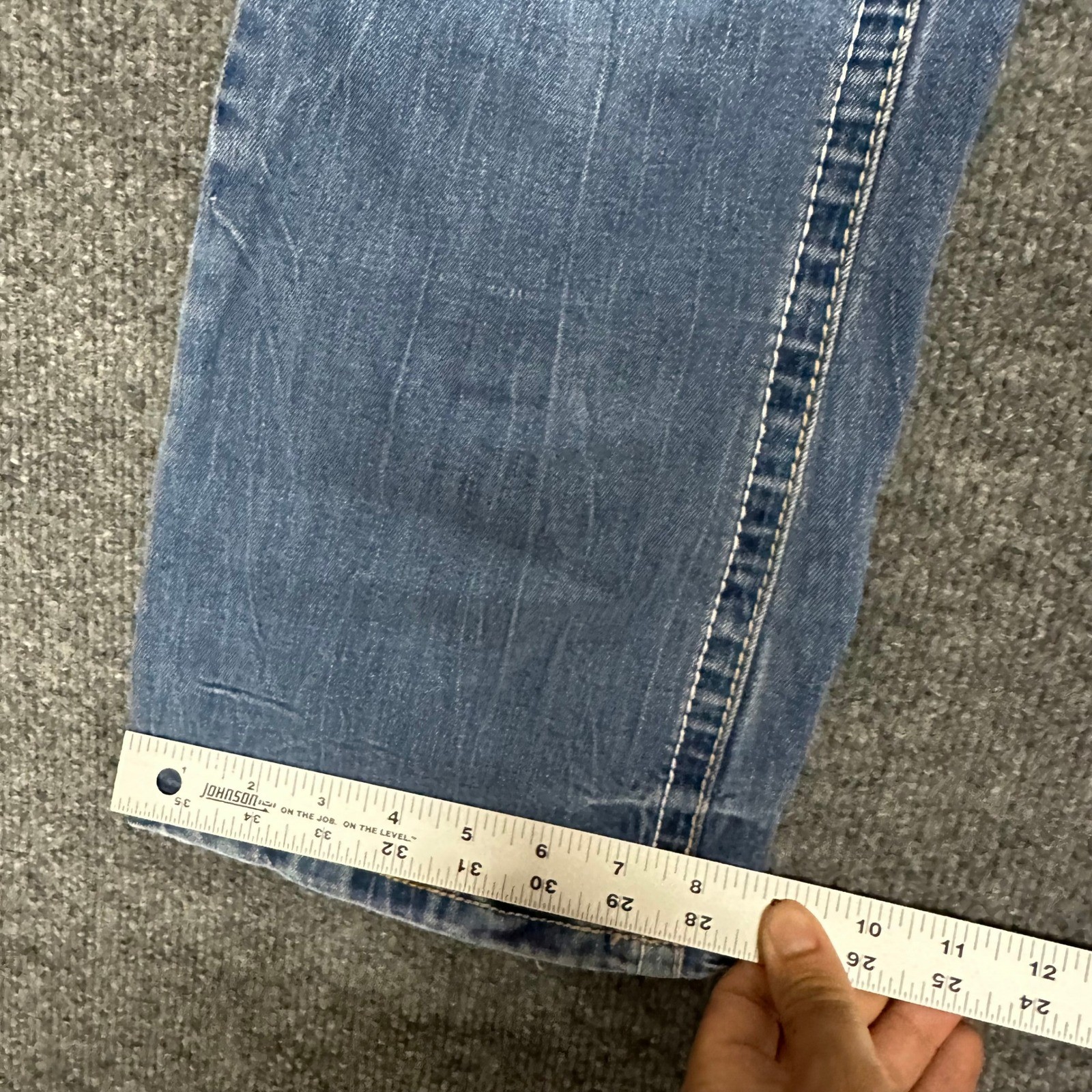 Amethyst Jeans Womens Size 13 Short Blue Bootcut Stretch Denim Thick Flare