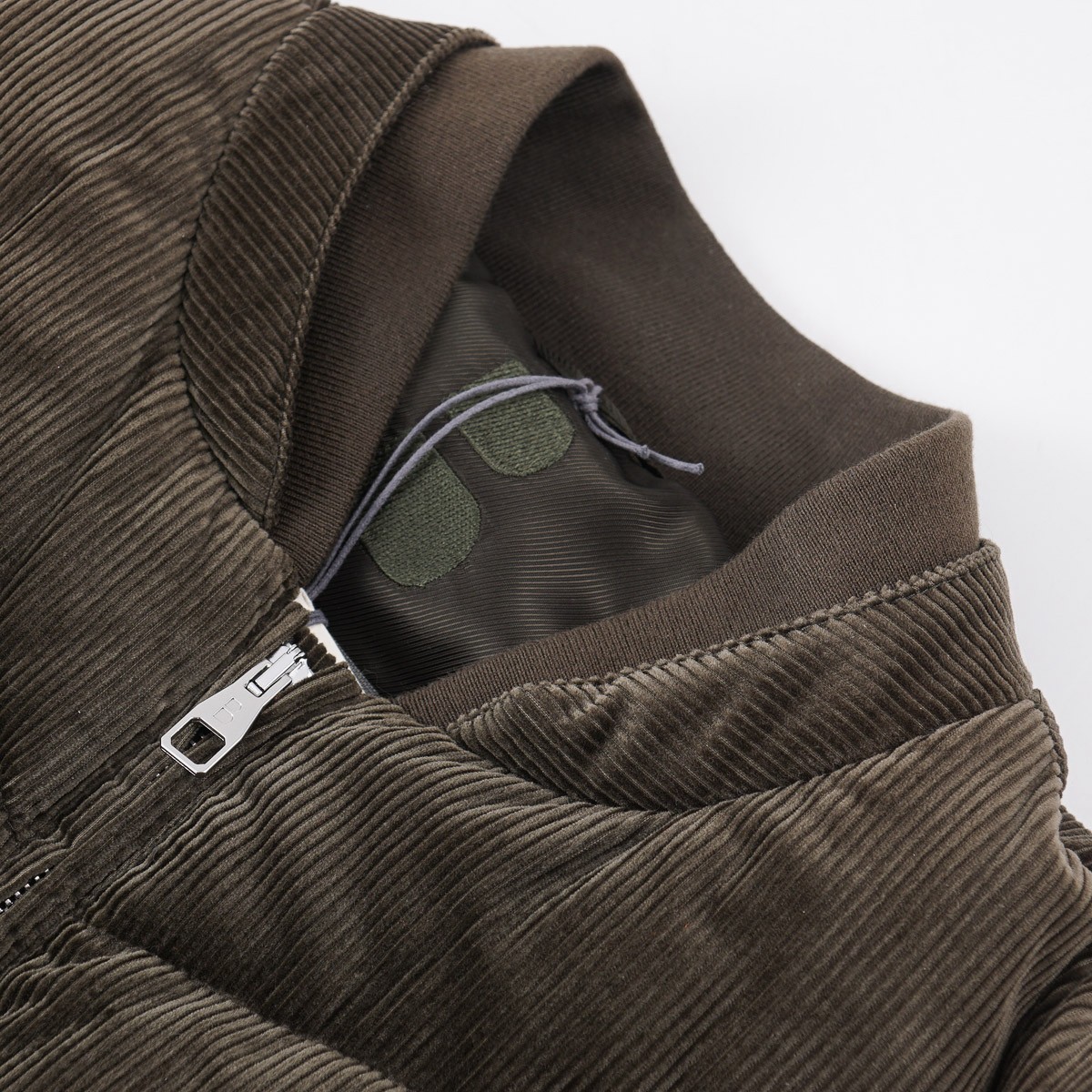 Brett Johnson Olive Green Padded Quilted Corduroy Bomber Jacket XL (Eu 54) NWT