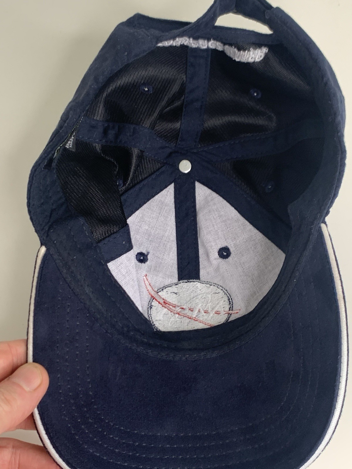 NASA Meatball Logo Blue Felt Polo-Style Baseball Cap Cotton Base Ballcap Hat