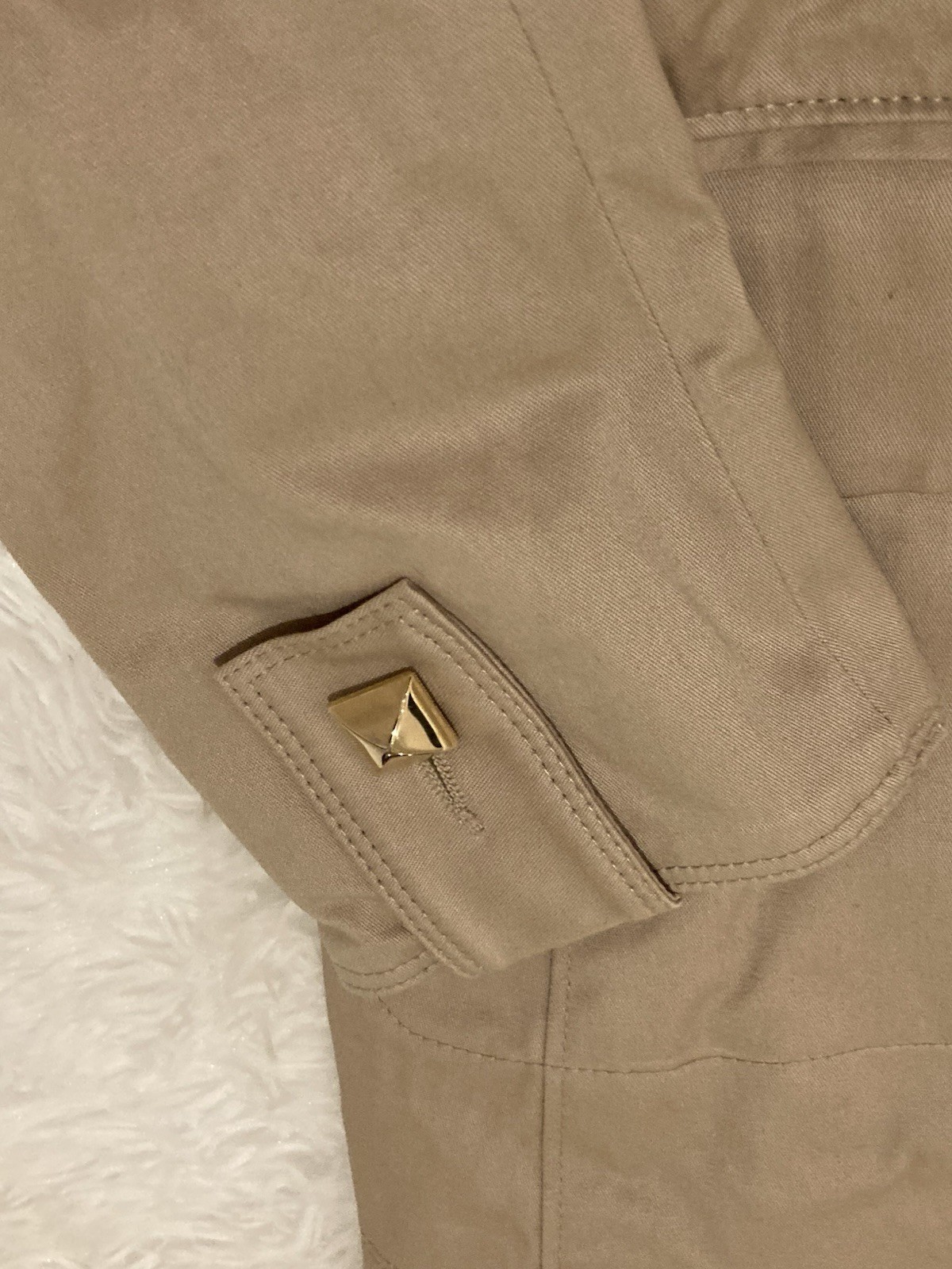 Sandro camel-coloured double-breasted jacket Size 38