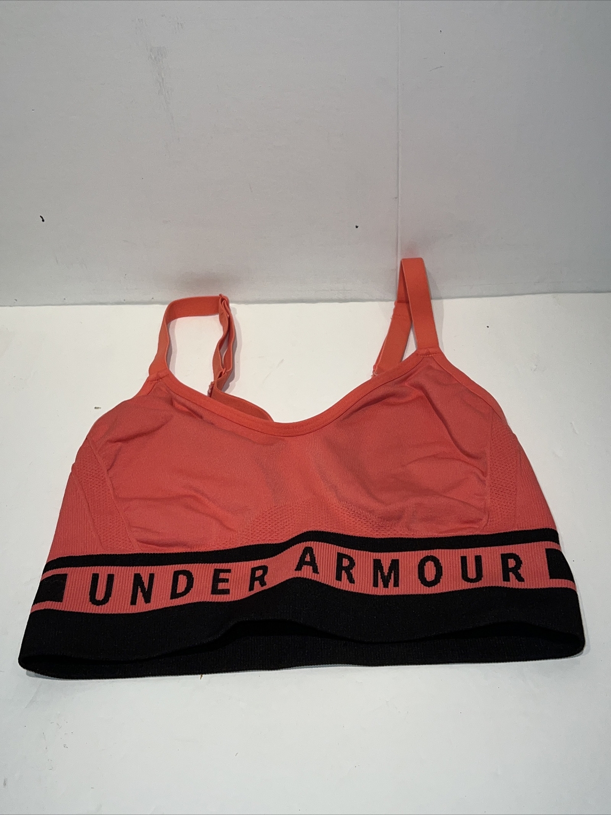Under Armour Small Sports Bra Orange Compression Crossback Pullover