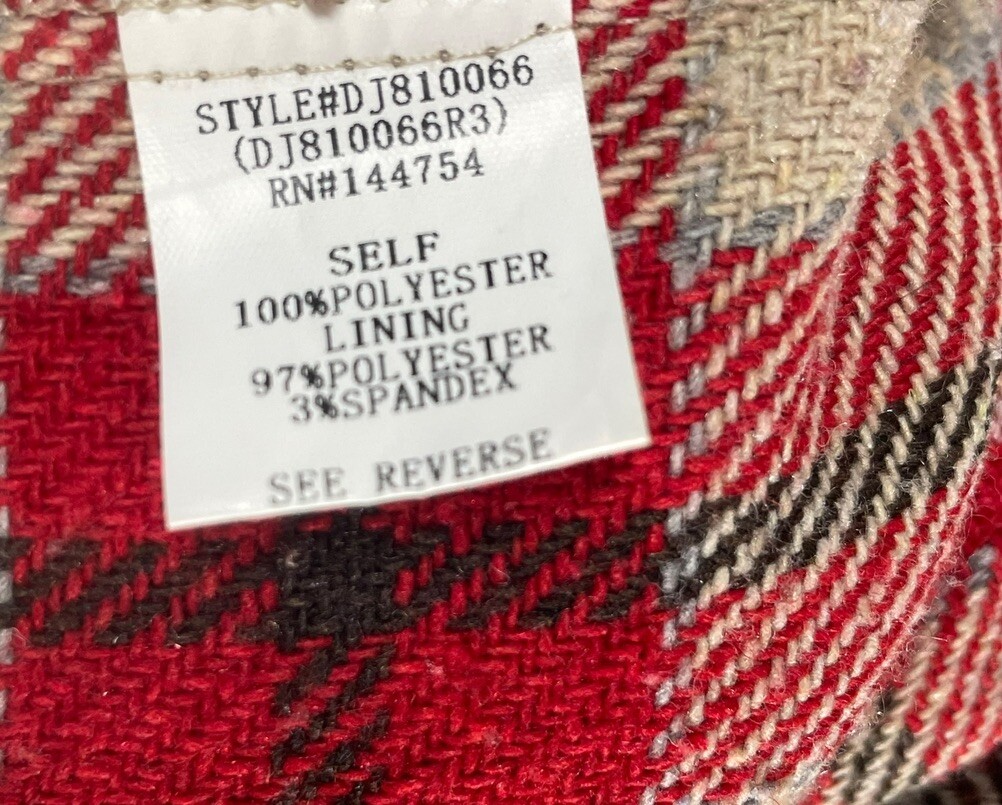 Davi & Dani Women Red Plaid Cardigan Shacket Jacket Soft Flannel Long Medium NEW