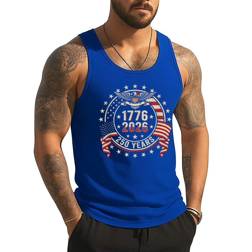 250th Patriotic American Birthday 250 Anniversary USA Flag Tank Top