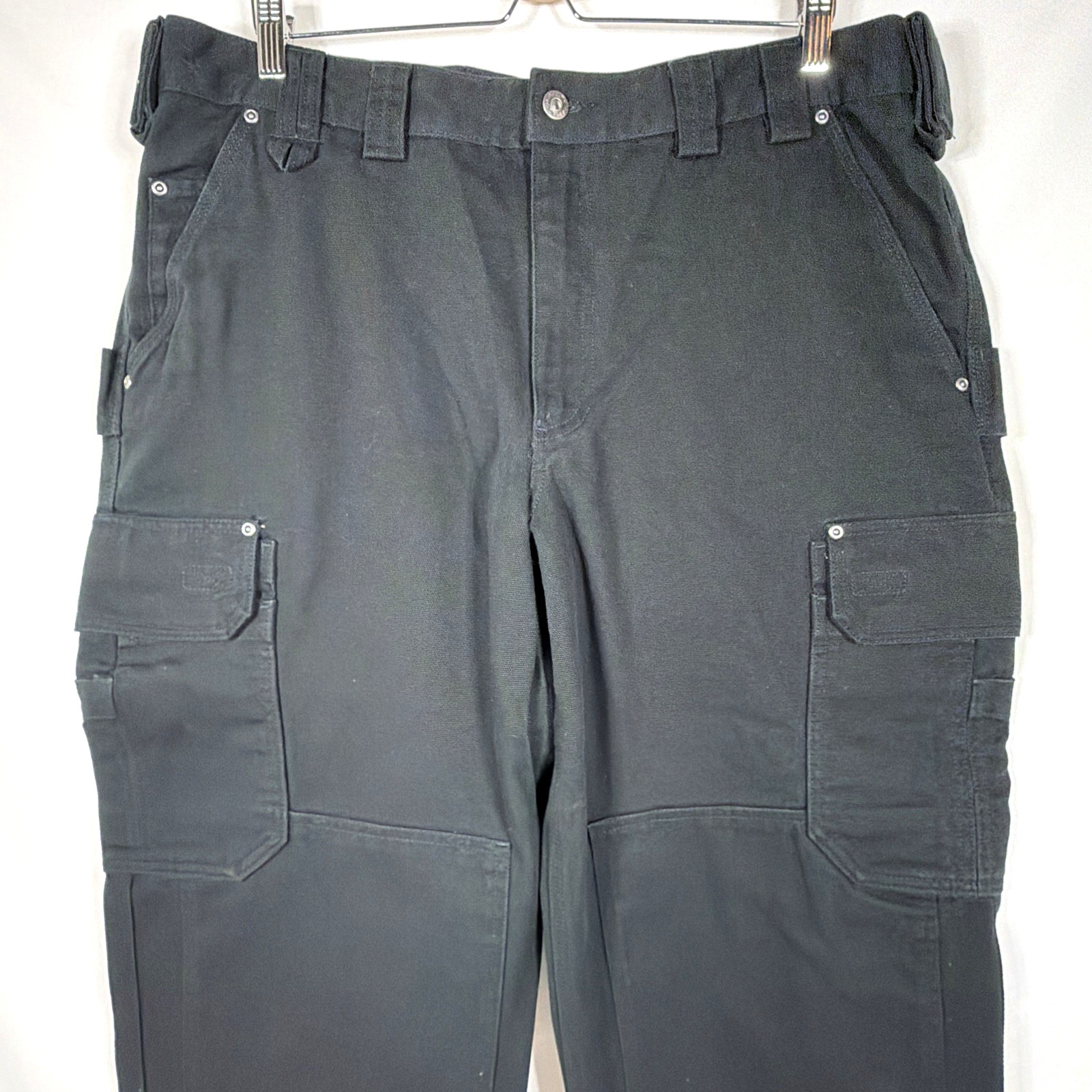 Duluth Trading Fire Hose Ultimate Cargo Work Pants Mens 40×30 Black Heavyweight