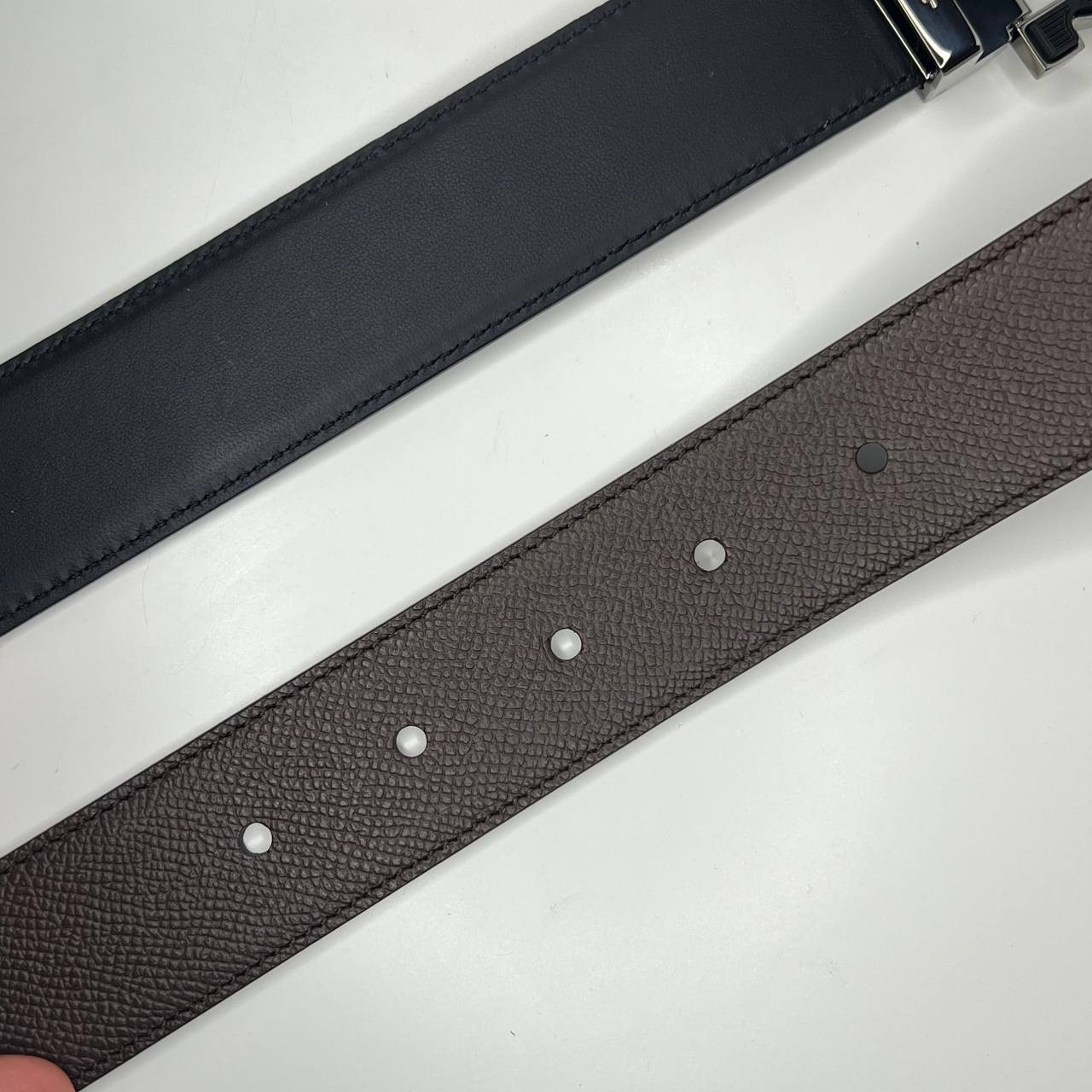 Authentic Men’s SALVATORE FERRAGAMO Leather Belt Black & Brown Reversible