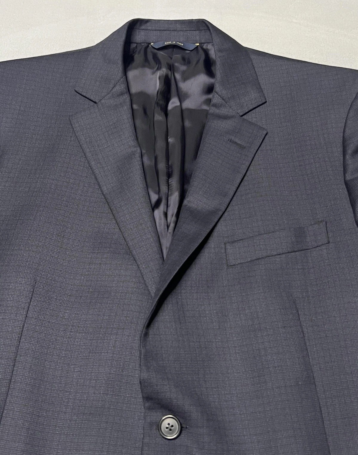 Brooks Brothers 1818 Fitzgerald Blazer Mens 44R Navy Plaid Drago Wool Made Italy
