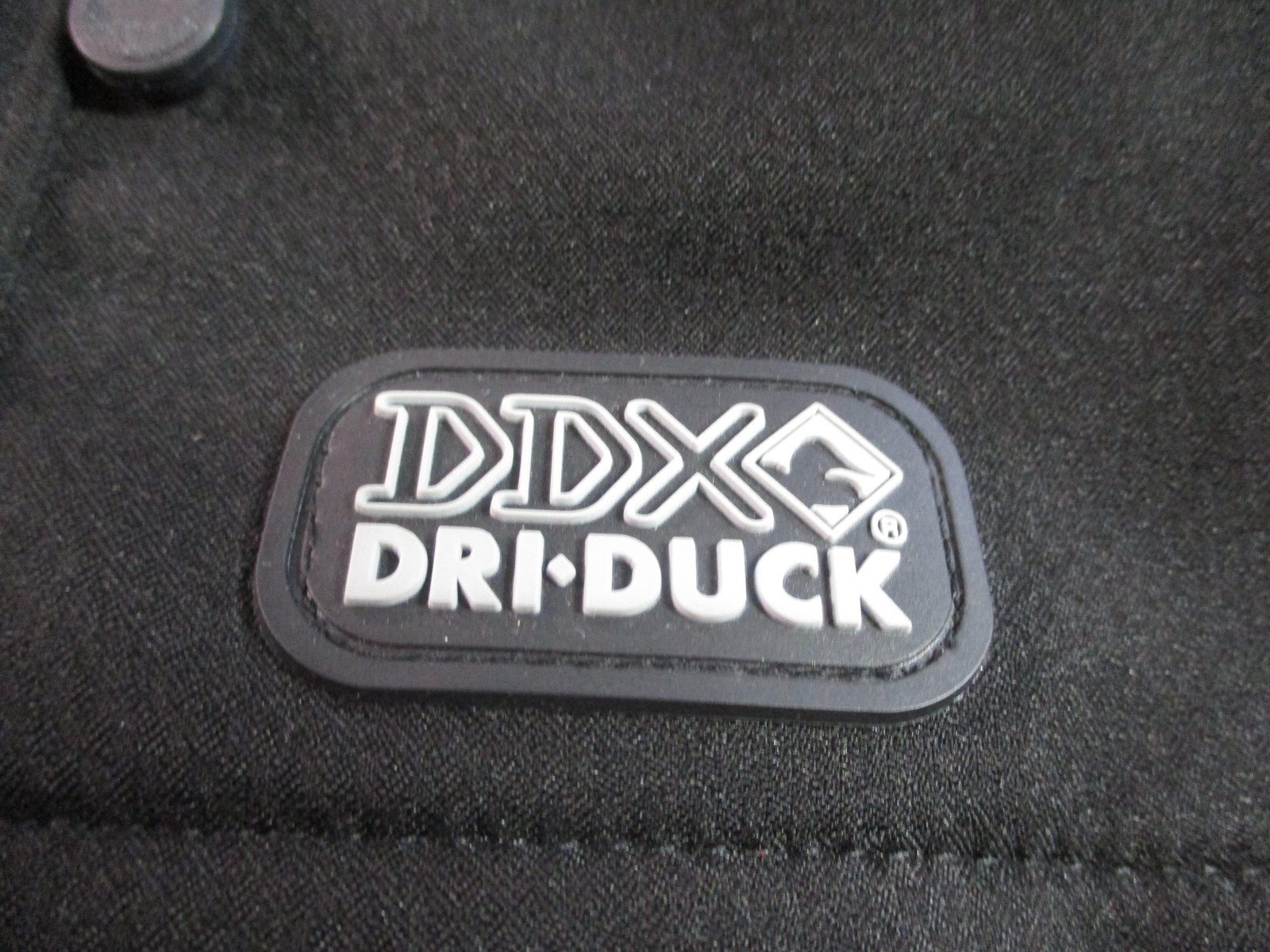 DRI DUCK Jacket Mens XL Black Polyester Softshell CAT Logo Workwear Windbreaker