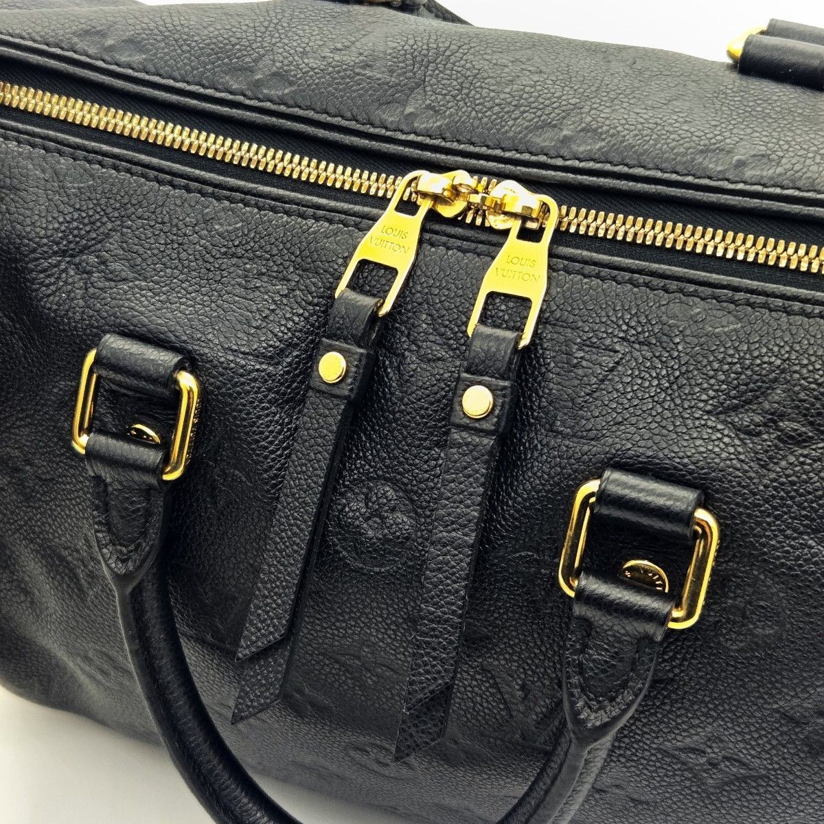 LOUIS VUITTON Bag: Empreinte Speedy Bandouliere 30 Black W30H21D17cm w/strap;