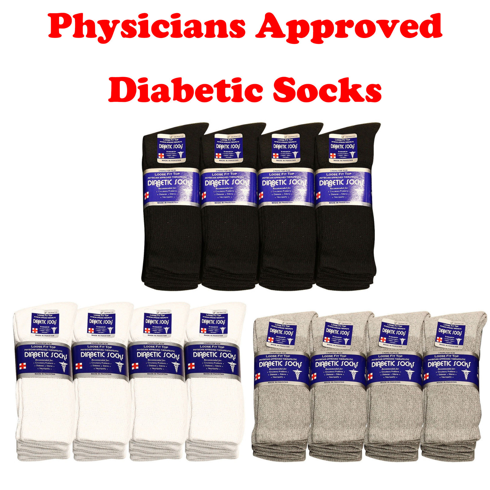 Physicians Approved & Doctor Recommended Diabetic Socks Help Blood Circulatory
