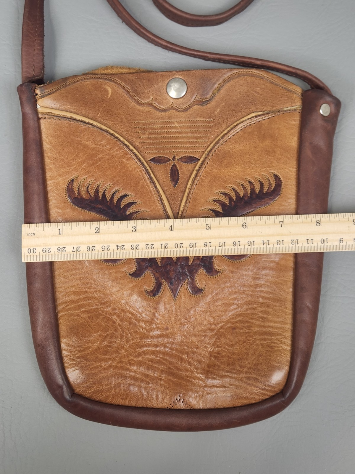 Handcrafted Full Grain Leather Crossbody Custom Shoulder Bag Brown 10″x8″ Purse