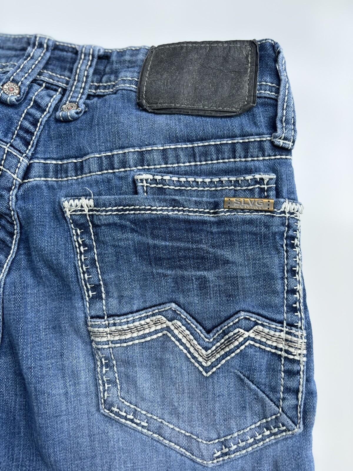 Salvage For Buckle Havoc Distressed Slim Fit Straight Jeans Men’s Sz 29R BKE