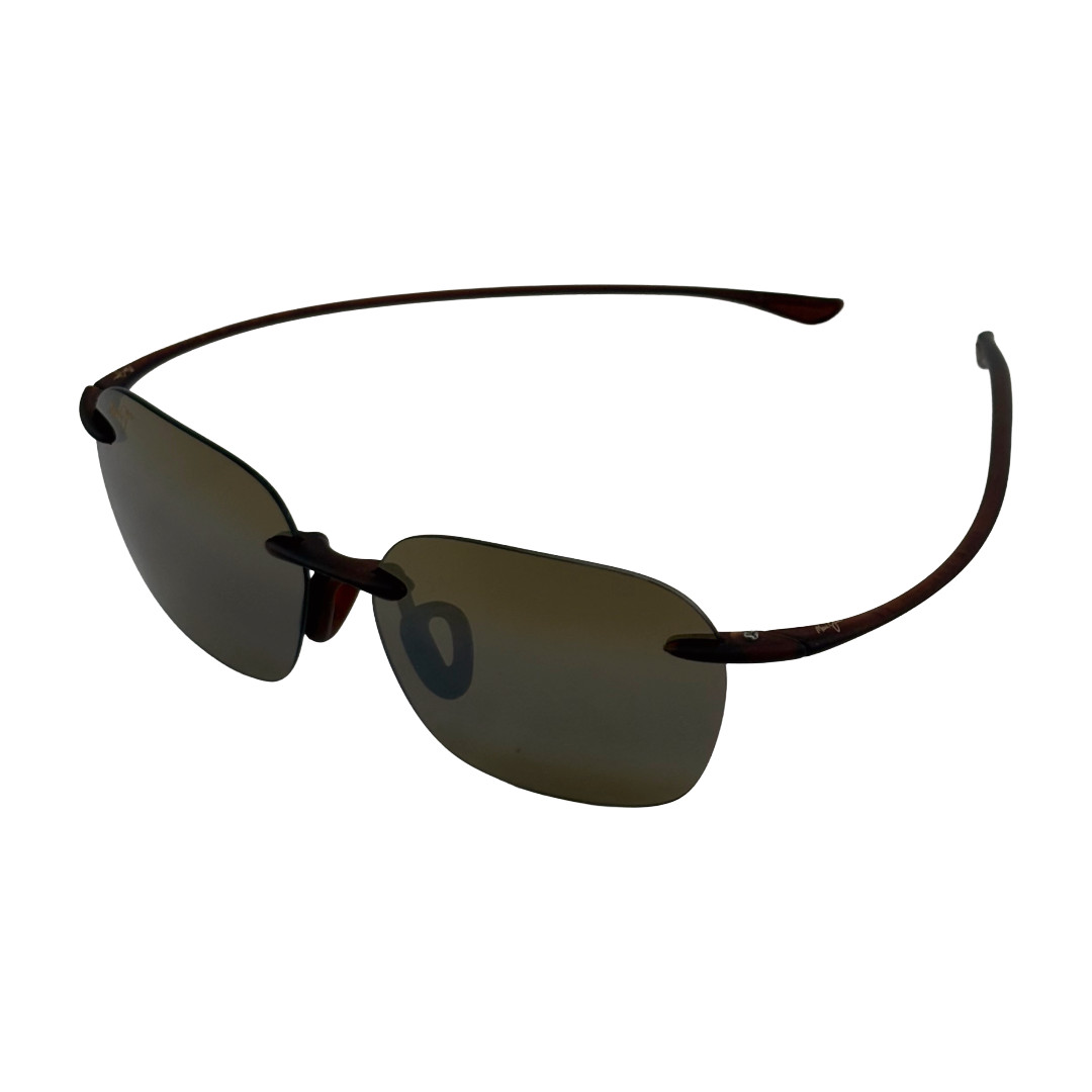 Maui Jim Komohana Matte Brown Rimless Sunglasses 50mm 12mm 136mm MJ446-26M Japan