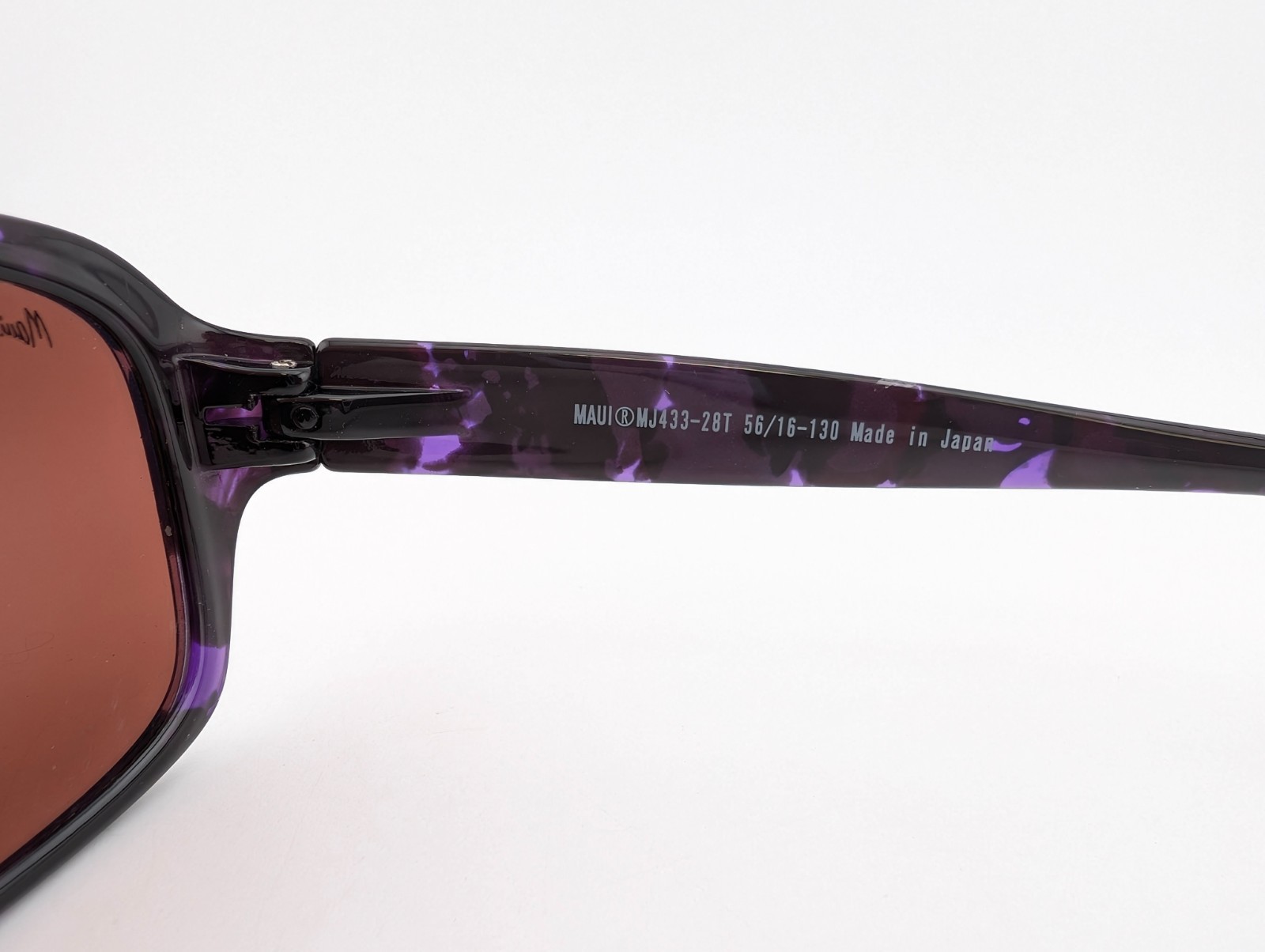 Maui Jim Sunglasses, Koki Beach MJ433-28T Purple Tort, 56-16-130, Plastic, Japan