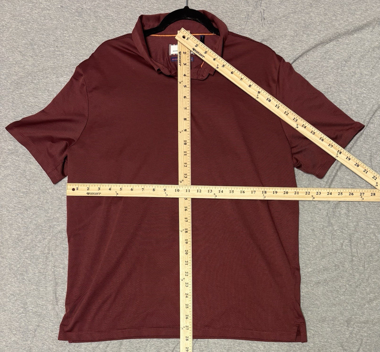 Modern Ambition Delightfully Technical Men’s Polo Lot 2 XL (Blue Burgundy)