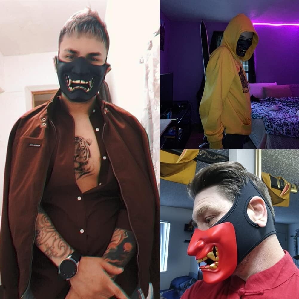 Tactical Airsoft Half Face Mask Evil Demon Monster Protective Mask for Halloween