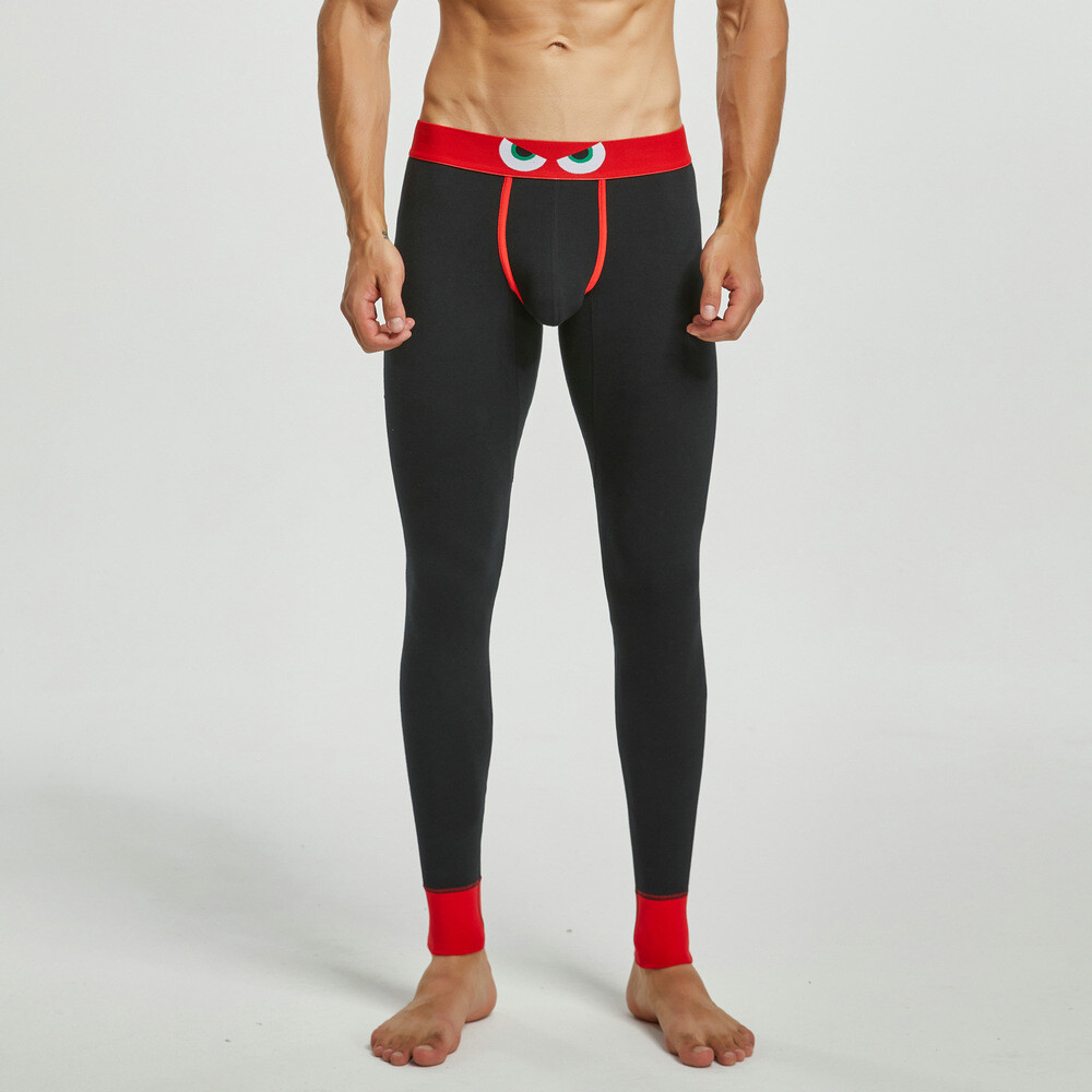 Men Thermal Long Johns U Convex Pouch Sleepwear Cotton Underwear Sexy Underpants