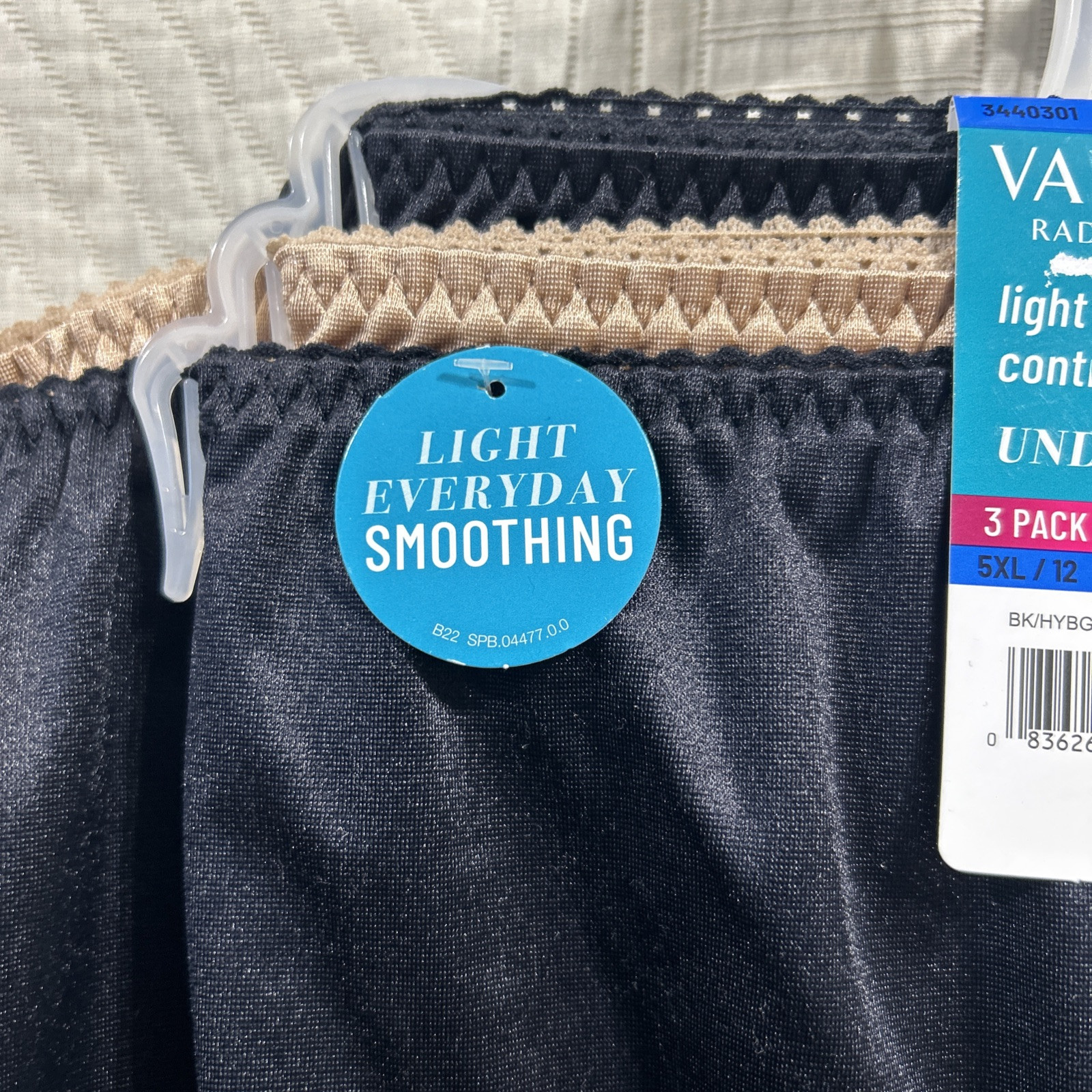 Vanity Fair Radiant Collection Light Control Under Shapers 3 Briefs 5 XL 12 New
