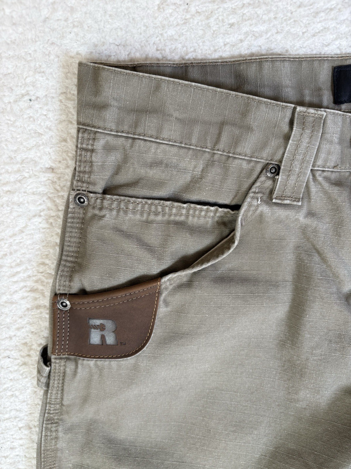 Wrangler Riggs Workwear Carpenter Pants Mens 31×30 Ripstop Canvas Hammer Loop