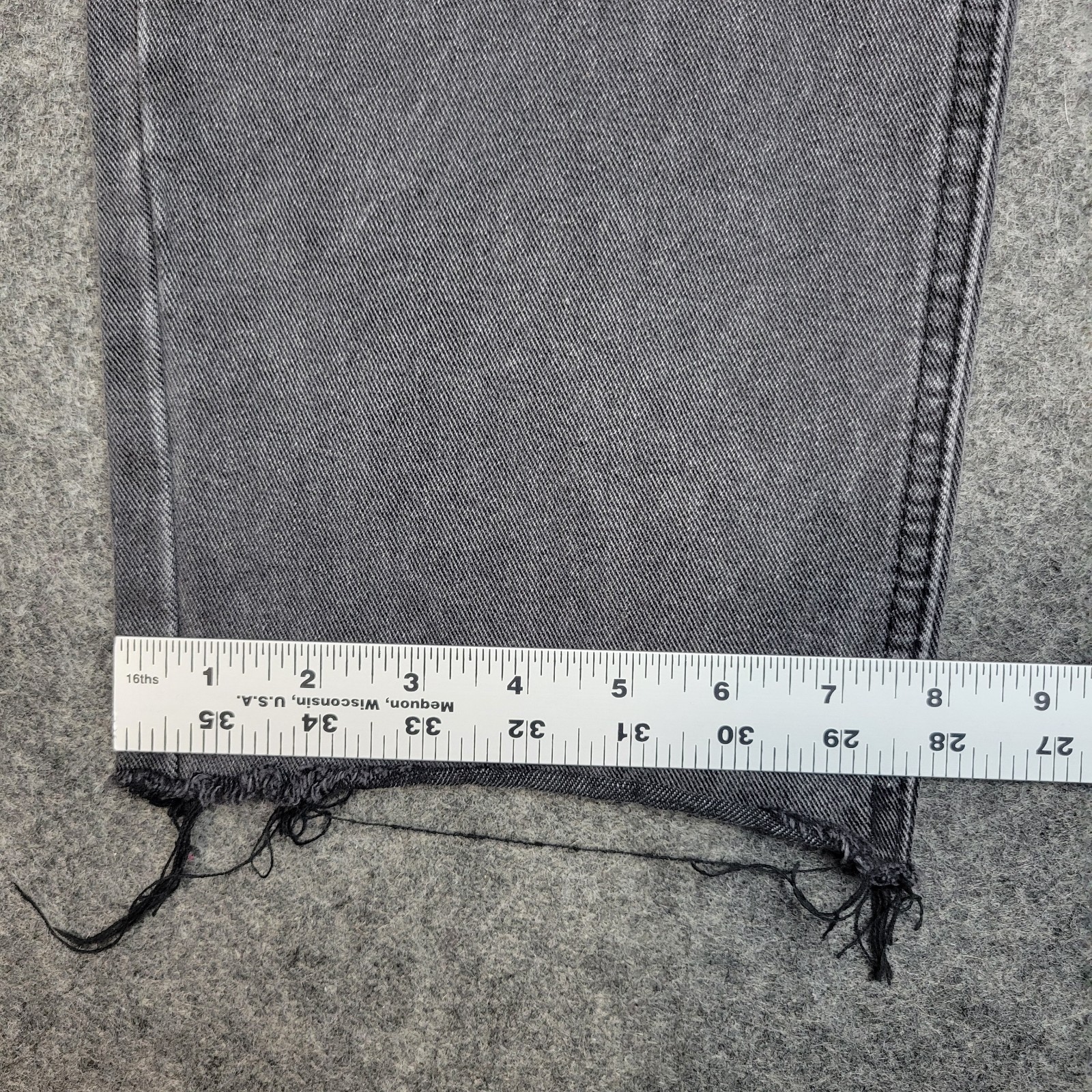 Blue Savvy Jeans Womens 13/31 Gray Distressed Grunge Raw Hem Button Fly Y2K