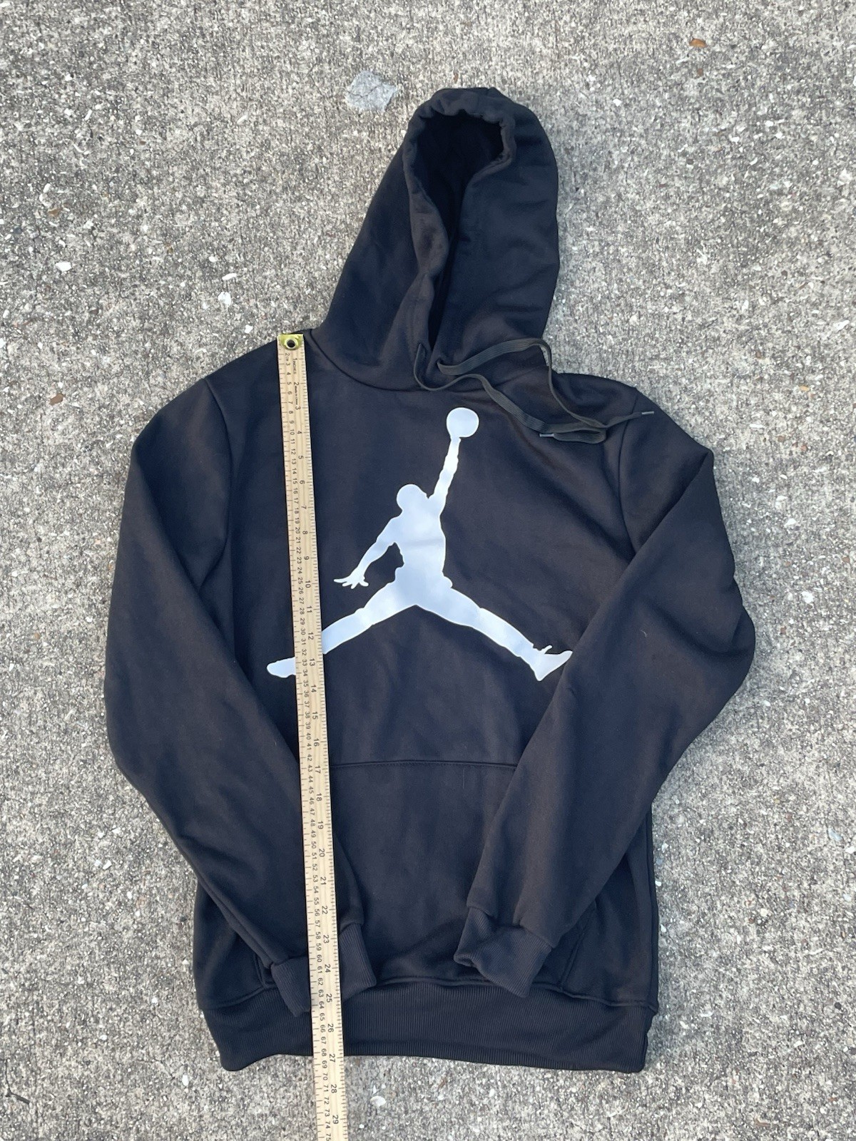 Nordstrom Michael Air Jordan Black Graphic Print Pullover Hoodie Sz S Fleece