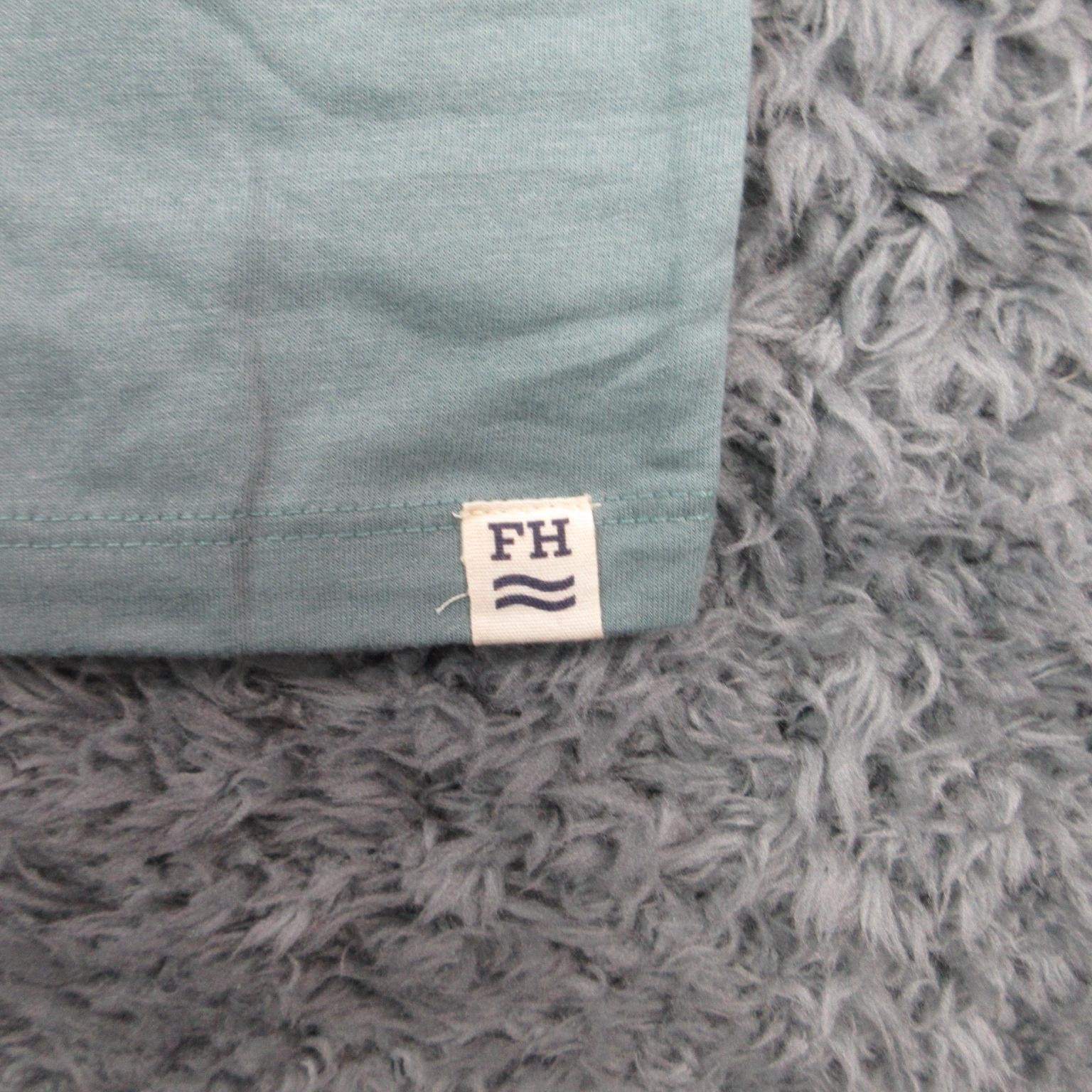 Fair Harbor Shirt Mens L Green Kismet Tee Crew Neck Short Sleeve Tagless NWT