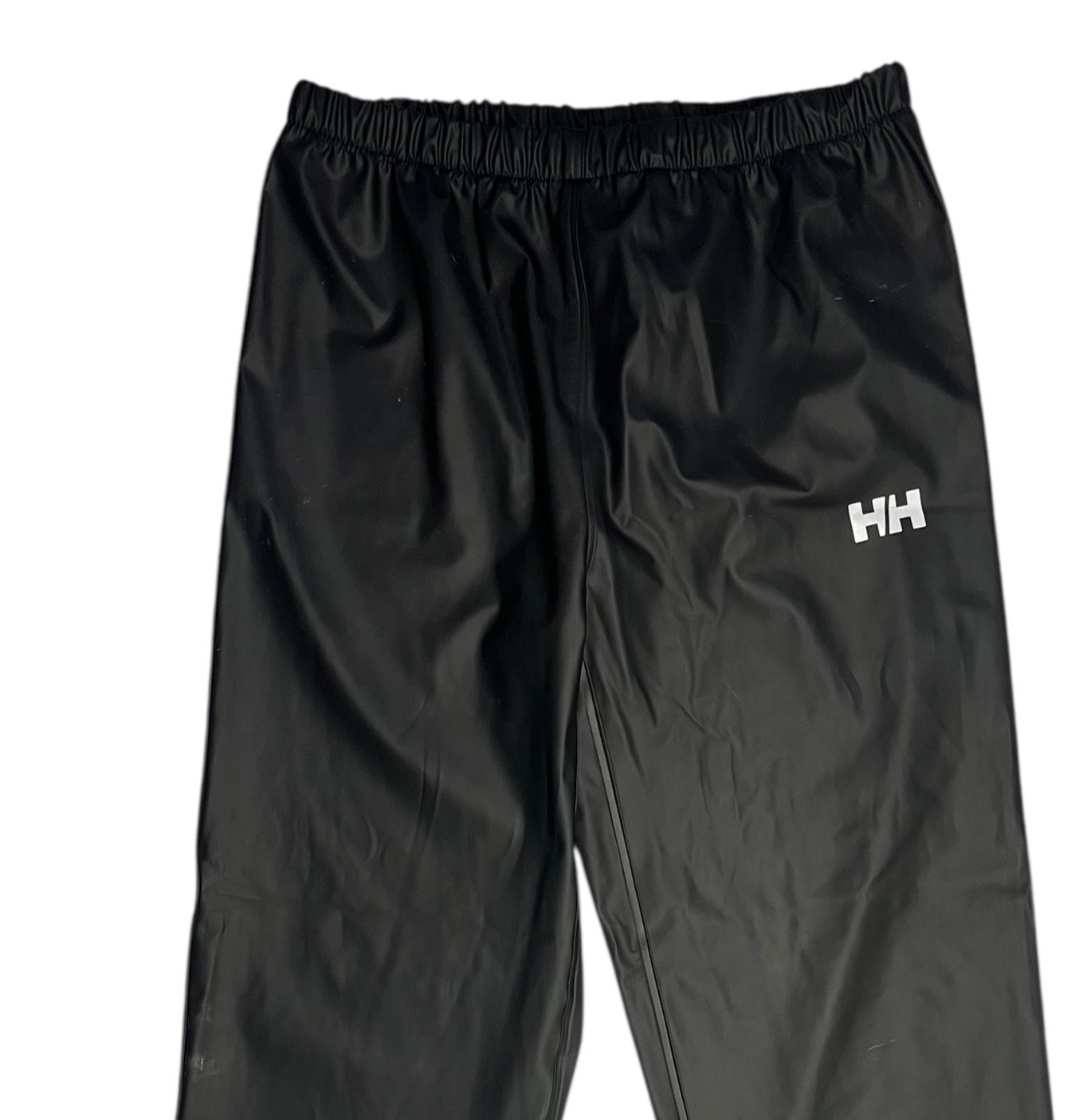 HELLY HANSEN Black 100% Polyurethane OUTDOOR RAIN PANTS Kid Hike Gear YOUTH L/16