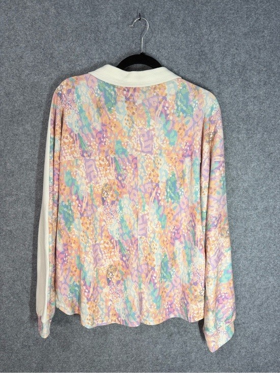 NWT Jess Lea Day Dreamer Colorblock Waffle Knit Two Toned Top Size Large. The D