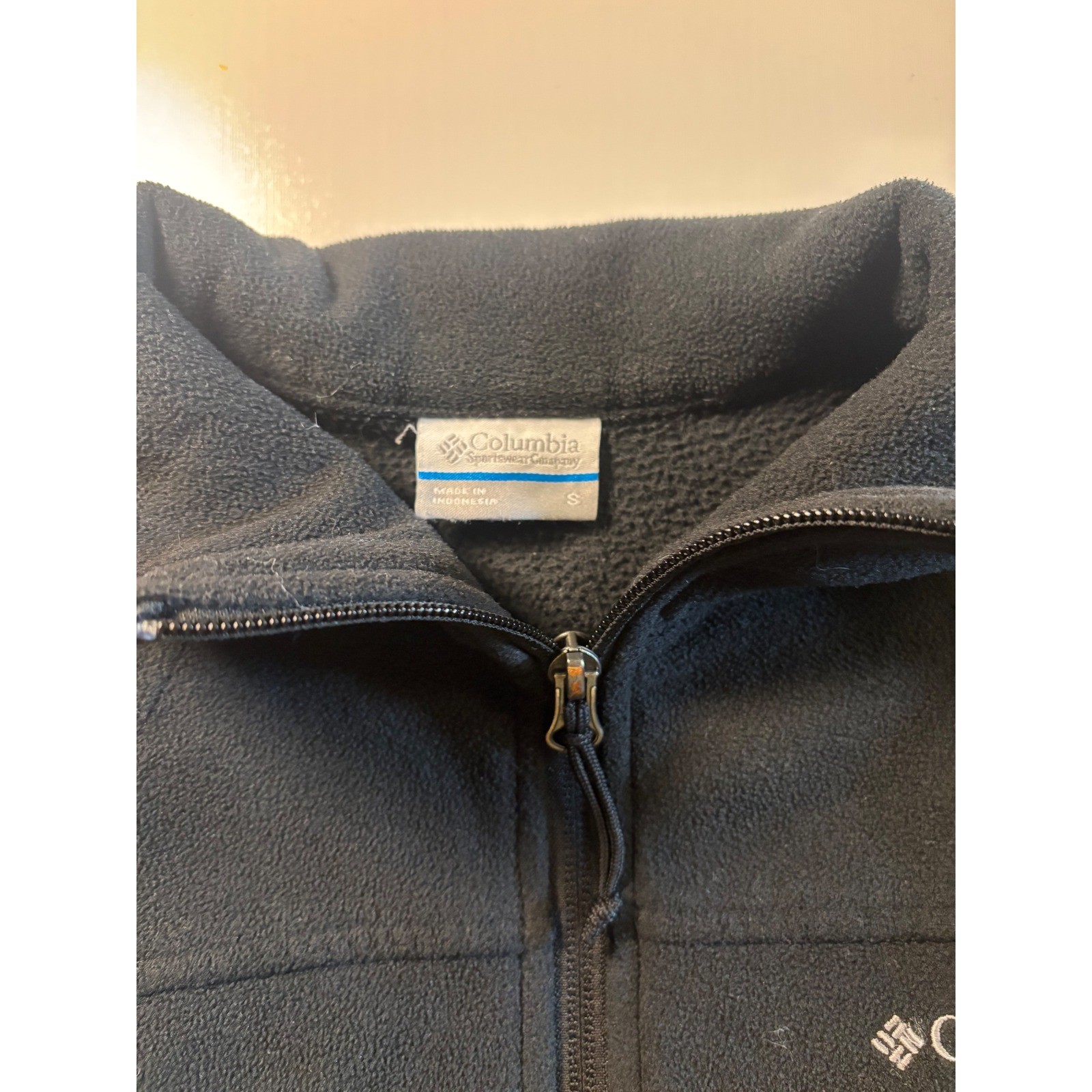 Columbia Womens Full Zip Fleece Jacket Black Mock Neck Fast Trek II S