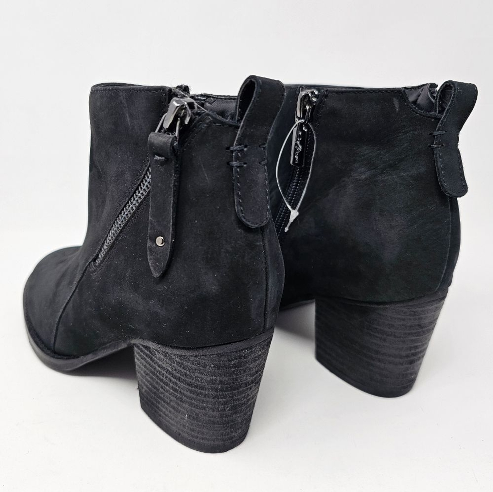 Agua College Waterproof Winter Ankle Boots Size 7.5 Black Leather Sealed Seams