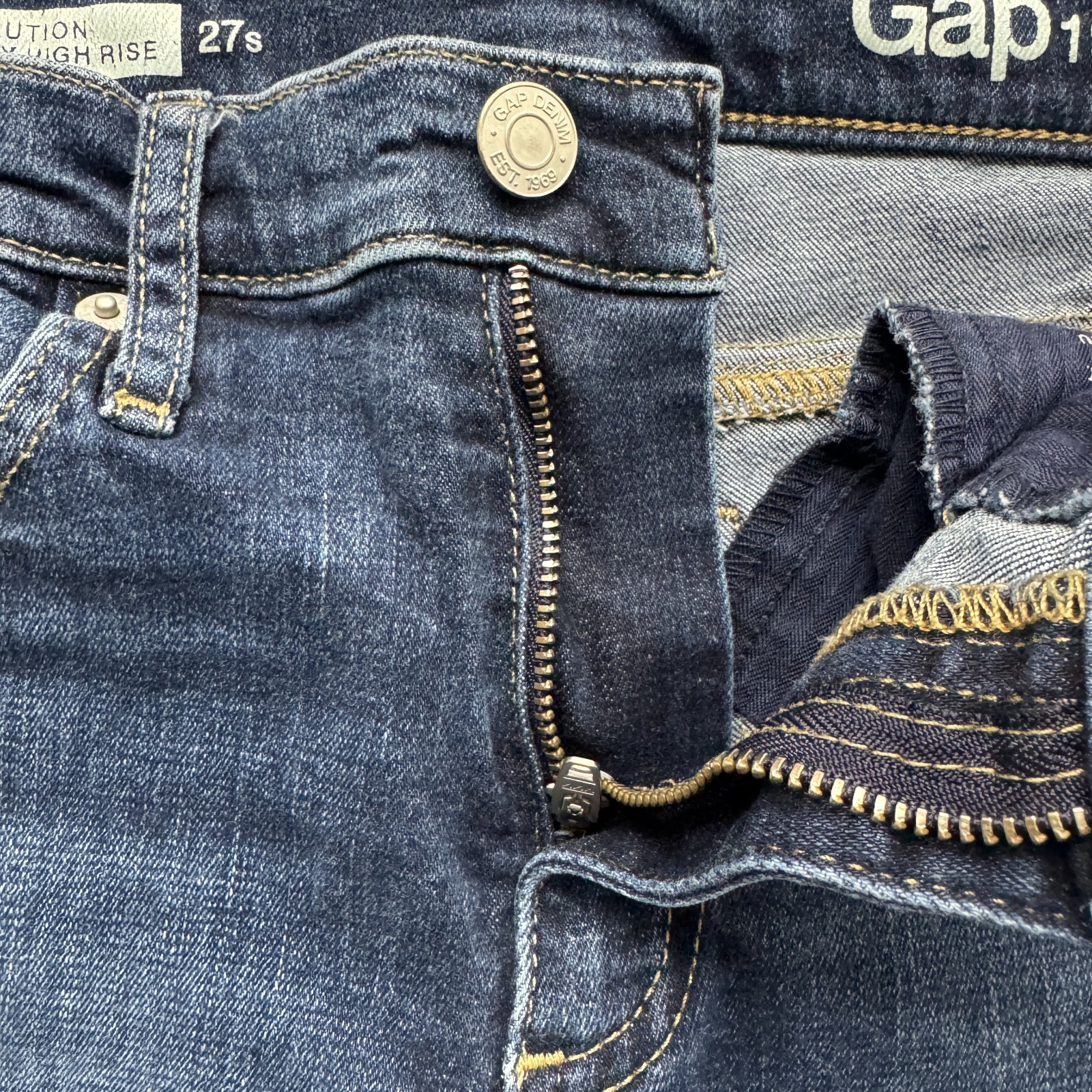 Gap Jeans Size 27s Womens Resolution True Skinny High Rise Blue Denim