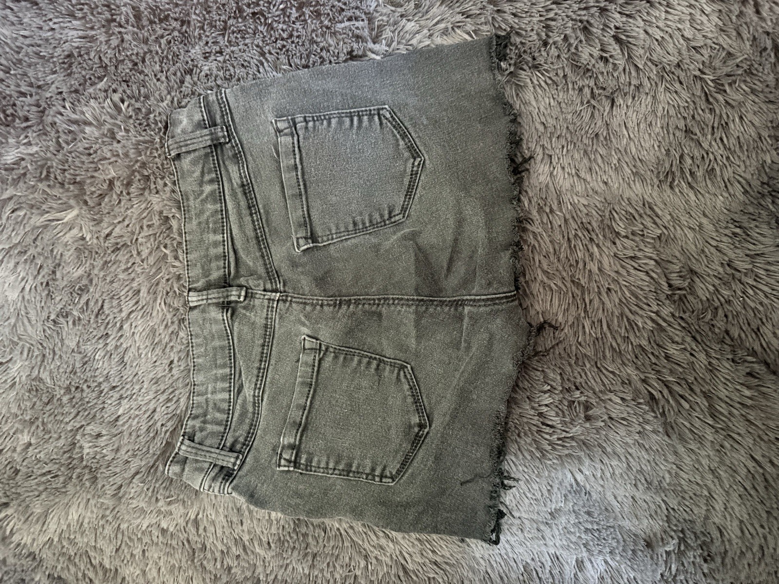 Black Denim Cut-Off Shorts Juniors Size 5 Cotton 5-Pocket Pockets Solid Casual