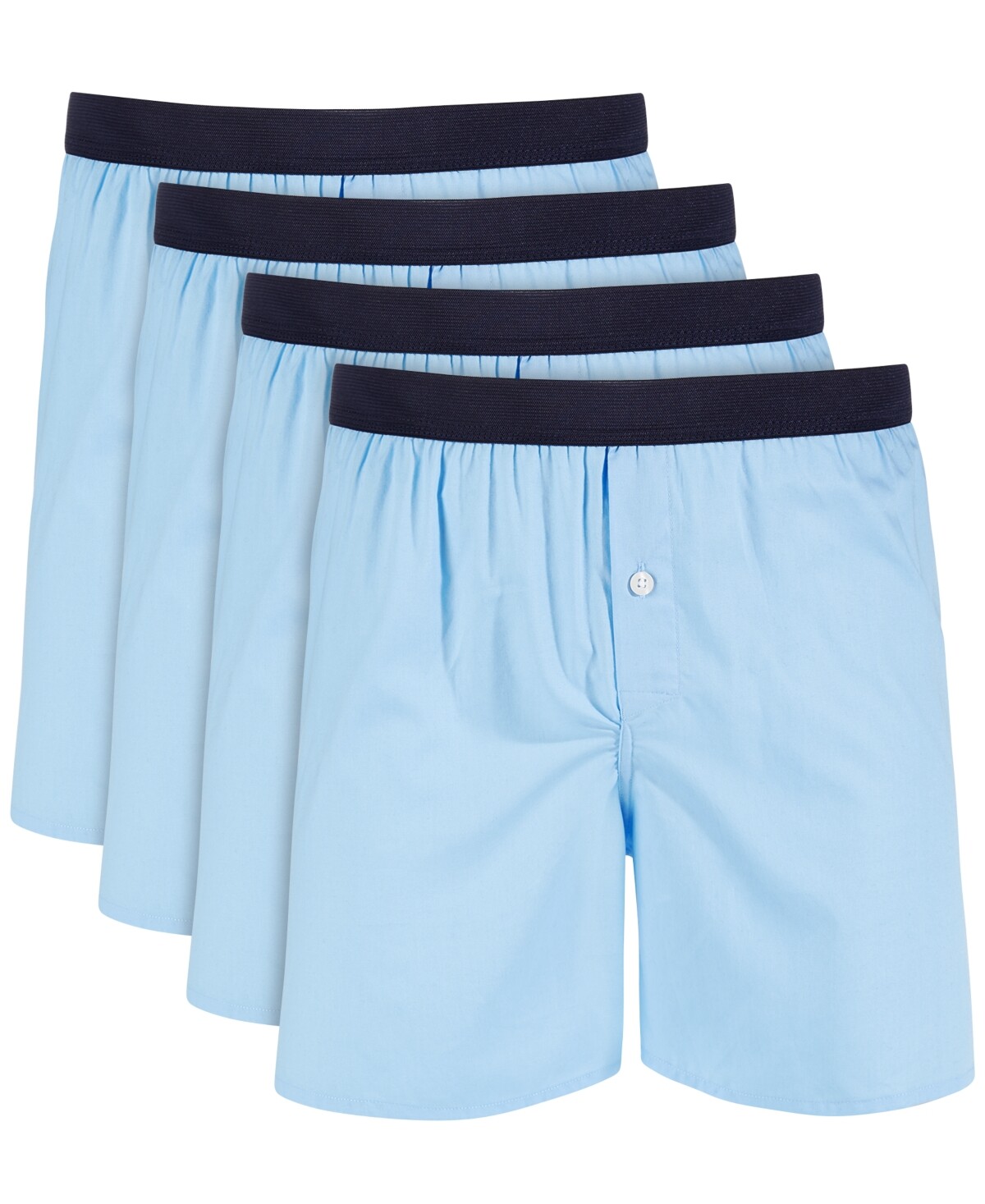 Club Room Men’s 4 Pack 100% Cotton Woven Boxers Shorts Skysail Blue S M L XL XXL