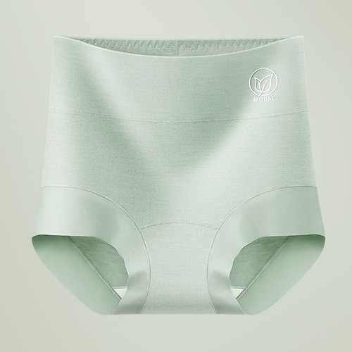 Women High waist Briefs Modal Tummy control Seamless Solid Underwear 76419