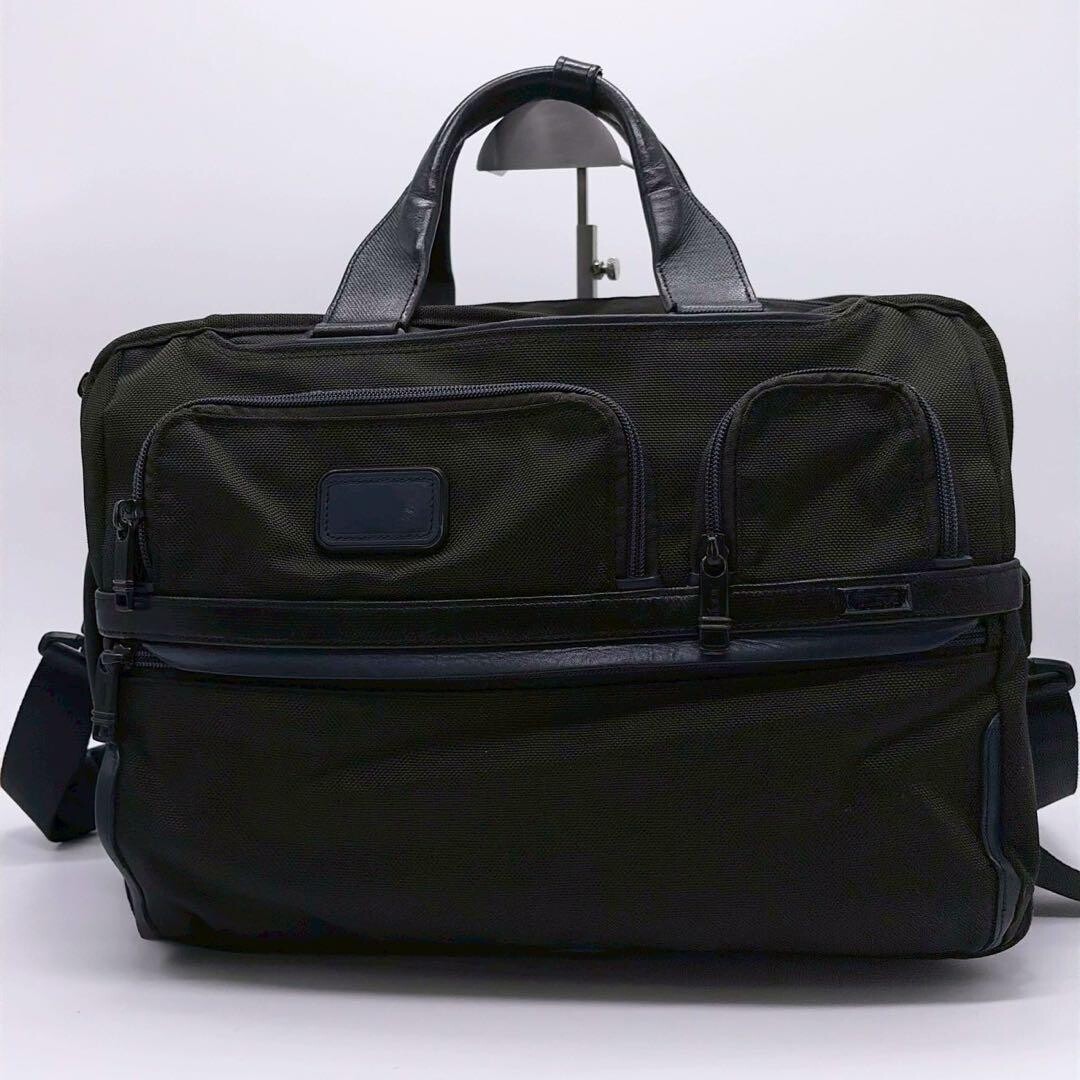 TUMI Alpha 3 3 Way Briefcase Backpack Black Navy PC Business Bag Authentic