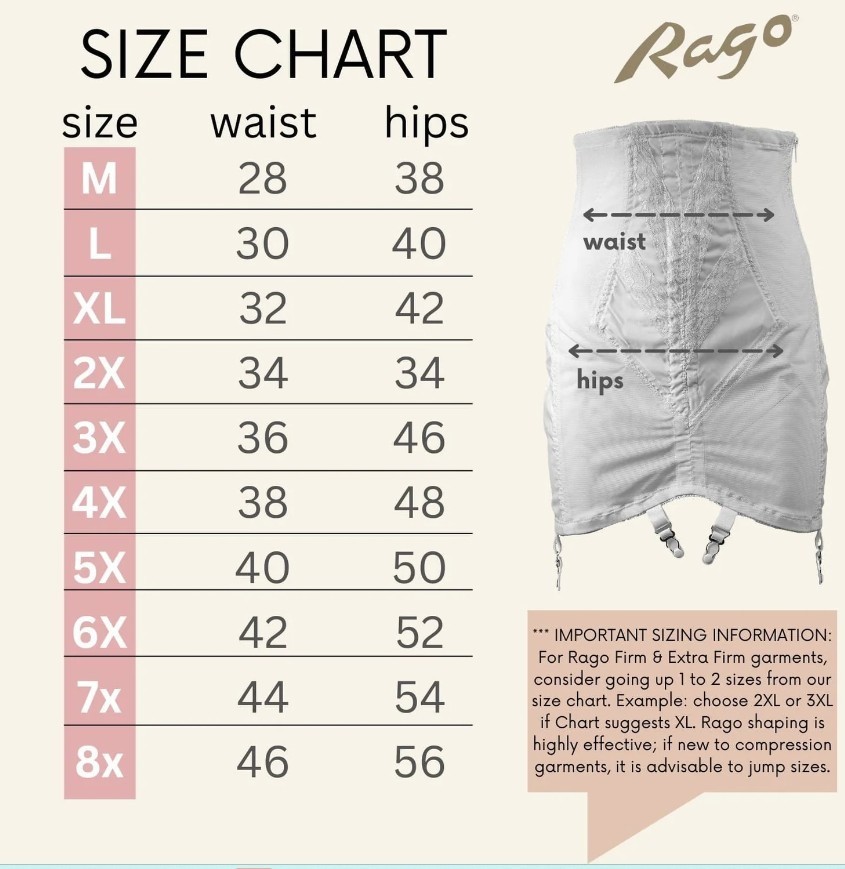 Rago High Waist Open Bottom Girdle with Zipper 1294