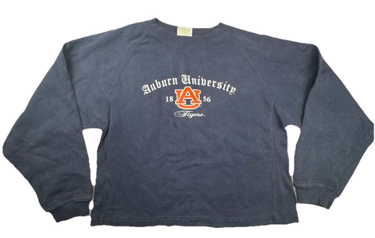 JanSport Auburn University Tigers Sweatshirt L Navy Cotton Blend Collegiate