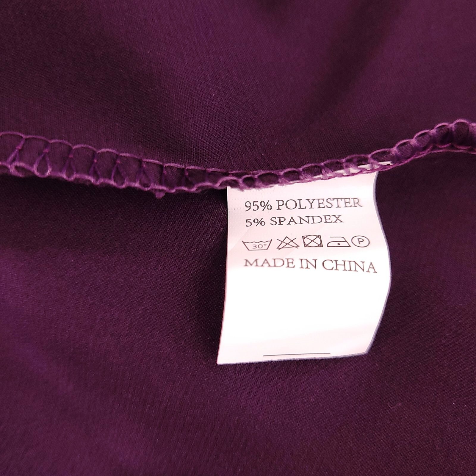 Women Purple Spaghetti Strap Drawstring Ruched Split Hem Party Dress Size XL