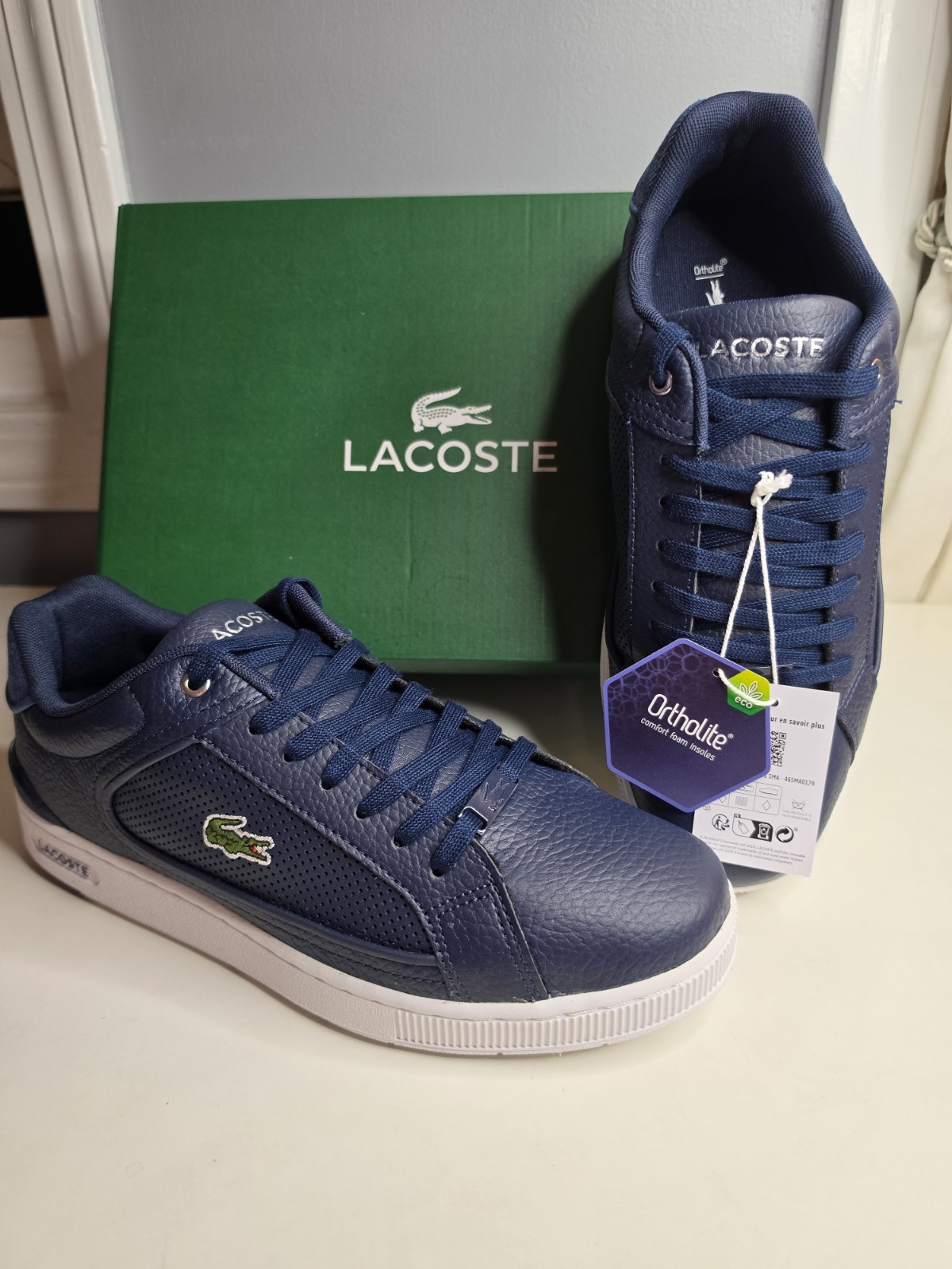 Lacoste Deviation 3.0 319 2 SMA Men’s Leather Sneakers Blue/White US 9.5