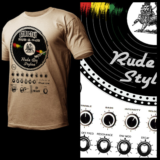 Reggae T-Shirt Jah Rastafari Jamaican Retro Dub Music Selector Hail Selassie I