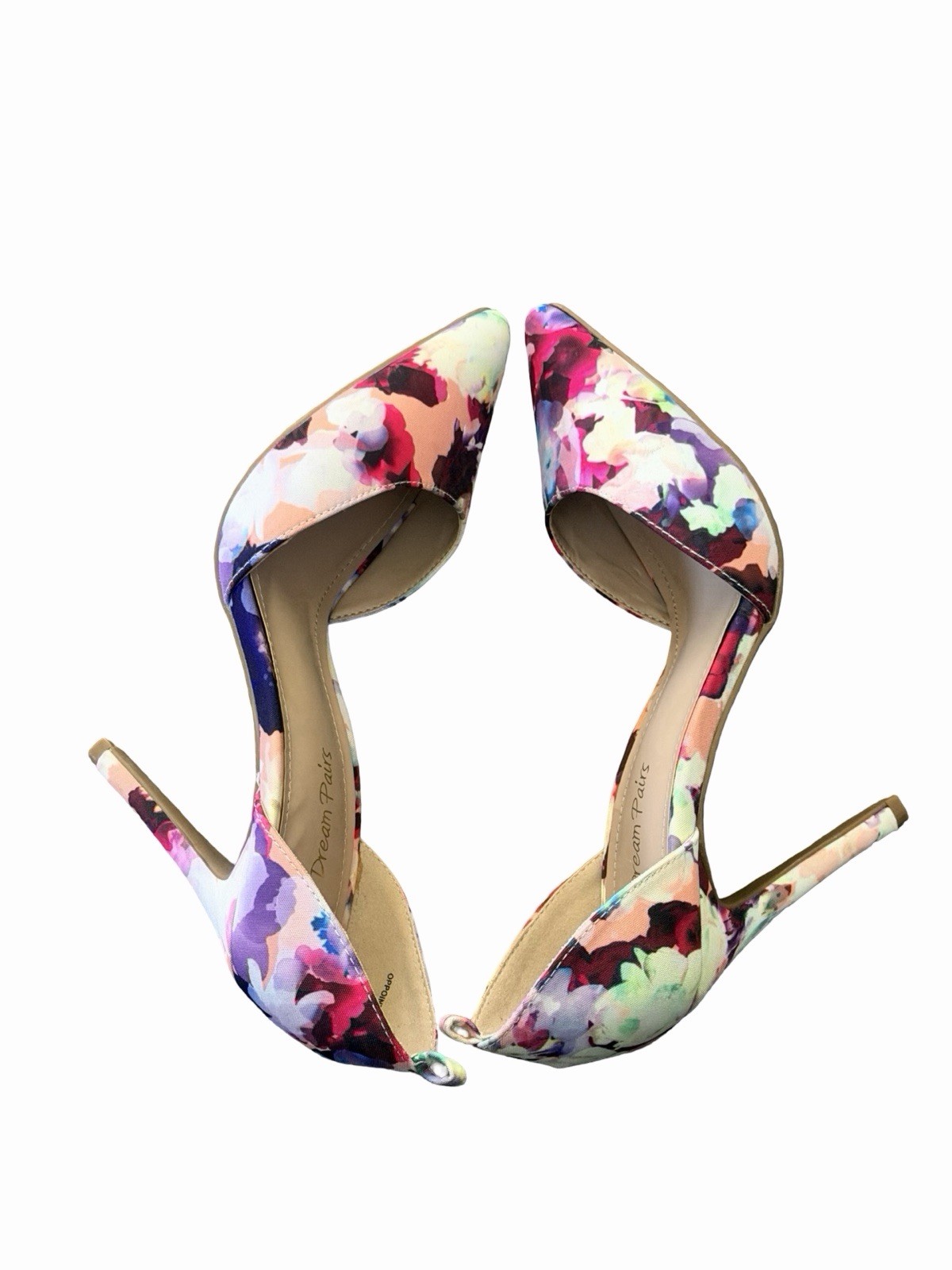 Dream Pairs Floral Pointed Toe High Heel Dress Pump Shoes 8