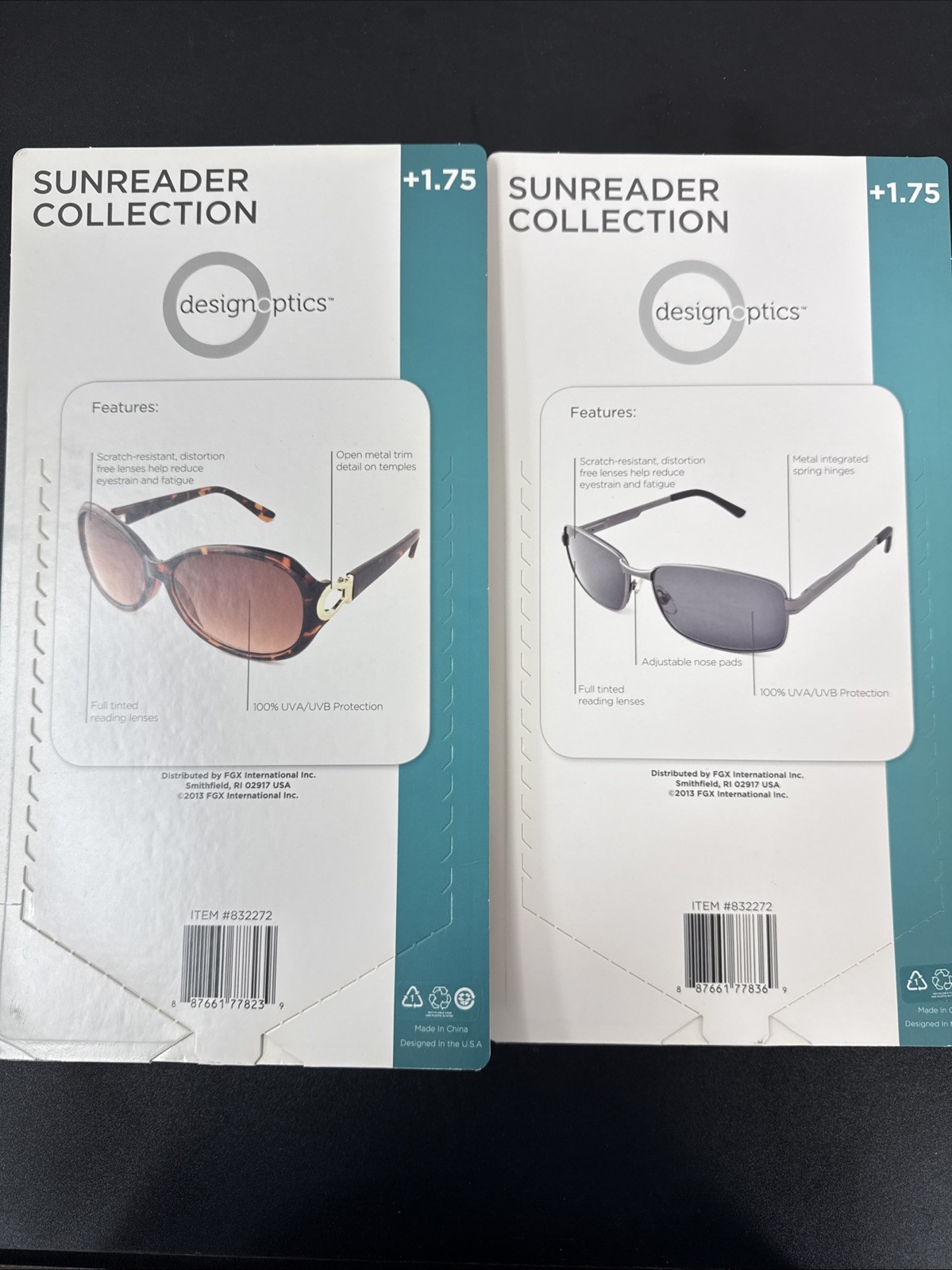 Bundle Of 2 Designoptics Sunreaders Collection +1.75
