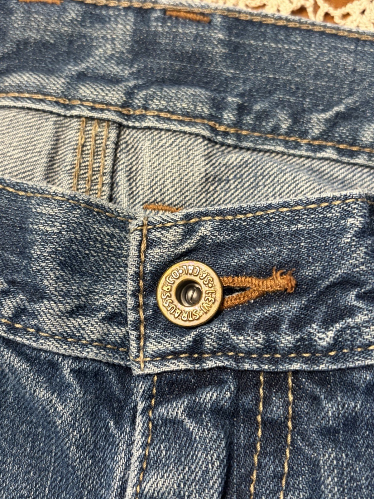 Levi’s 514 Utility Jeans 32/34 6 Pocket Slim Straight With Back Pocket Rivets