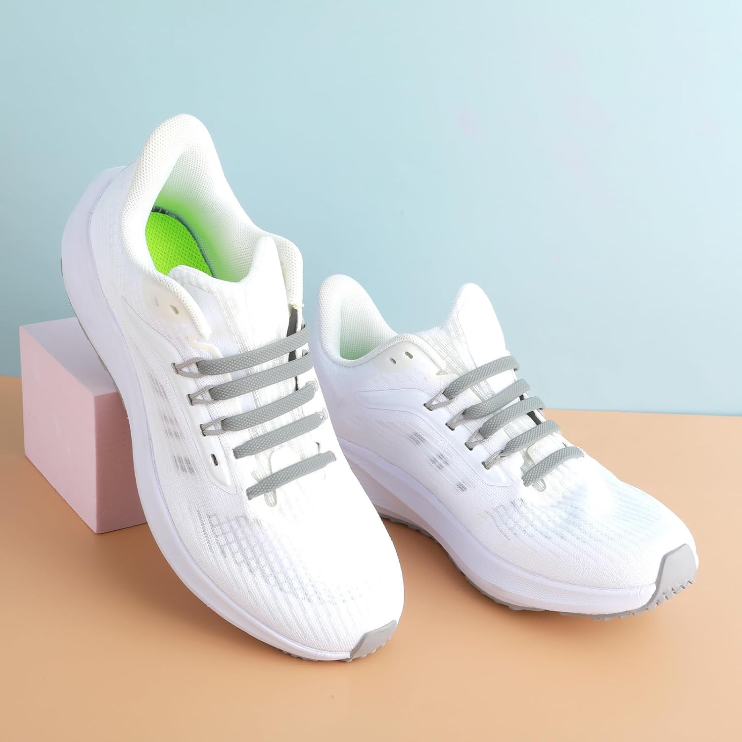3 Set No Tie Elastic Silicone Shoelaces Tieless Stretch Shoe Laces