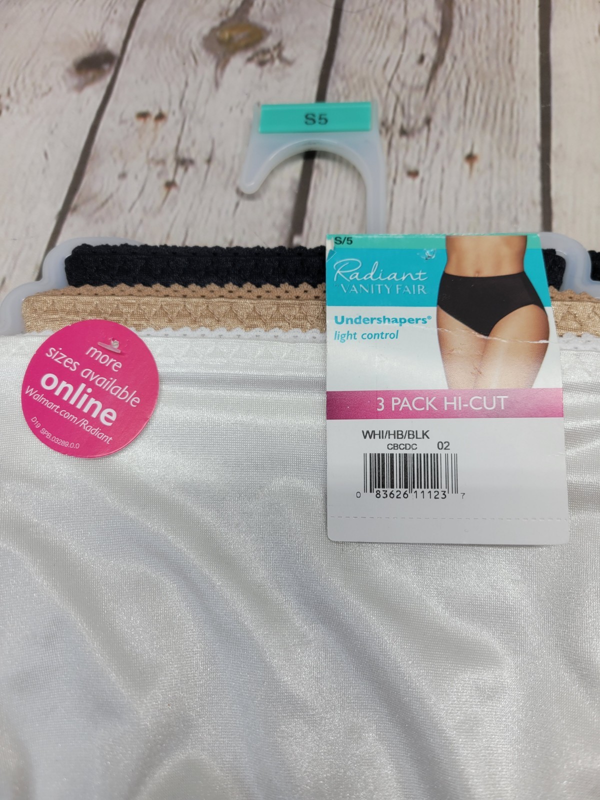Vanity Fair Radiant S/5 Womens Small Hi-Cut Underwear Panties 3-Pair Silky Nylon