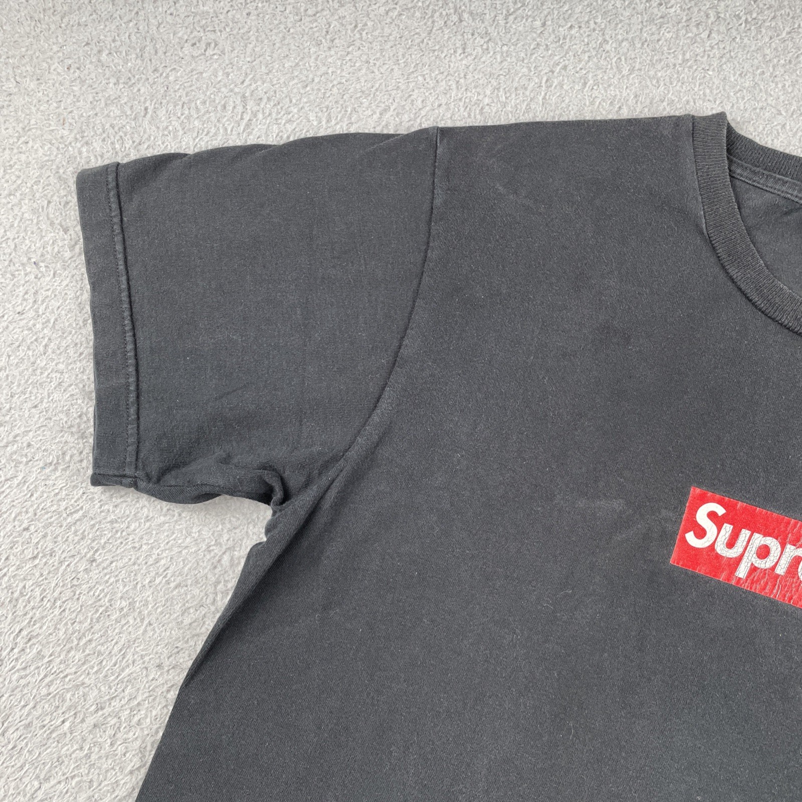 Vintage Supreme Box Logo Adult Medium Black Short Sleeve T Shirt Y2K Streetwear