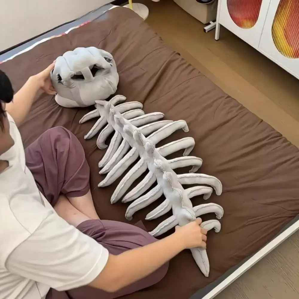 3D Dinosaur Skeleton Plush Toy 75cm Funny Soft Comfortable Cosplay Kids Gift