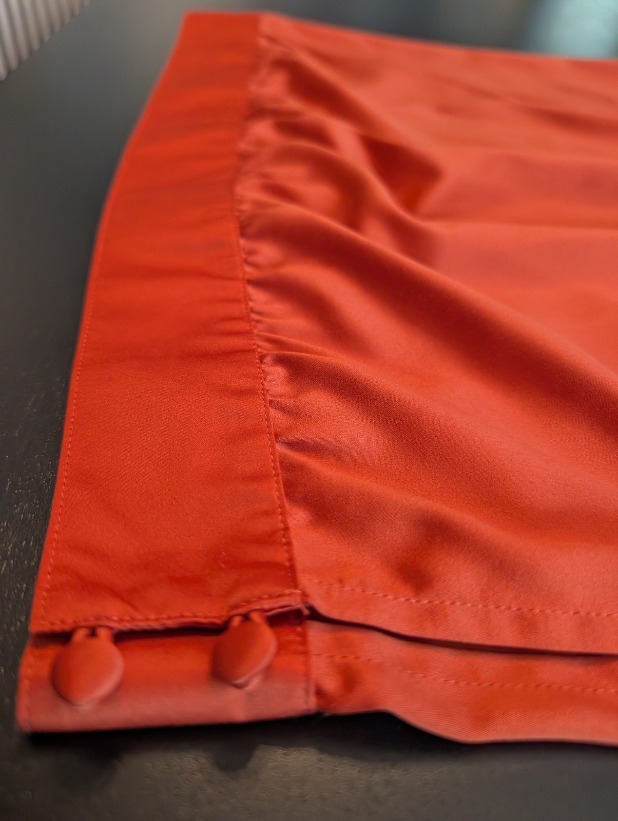 The Limited Orange Short Sleeve Button Accent Scoop Neck Blouse XS